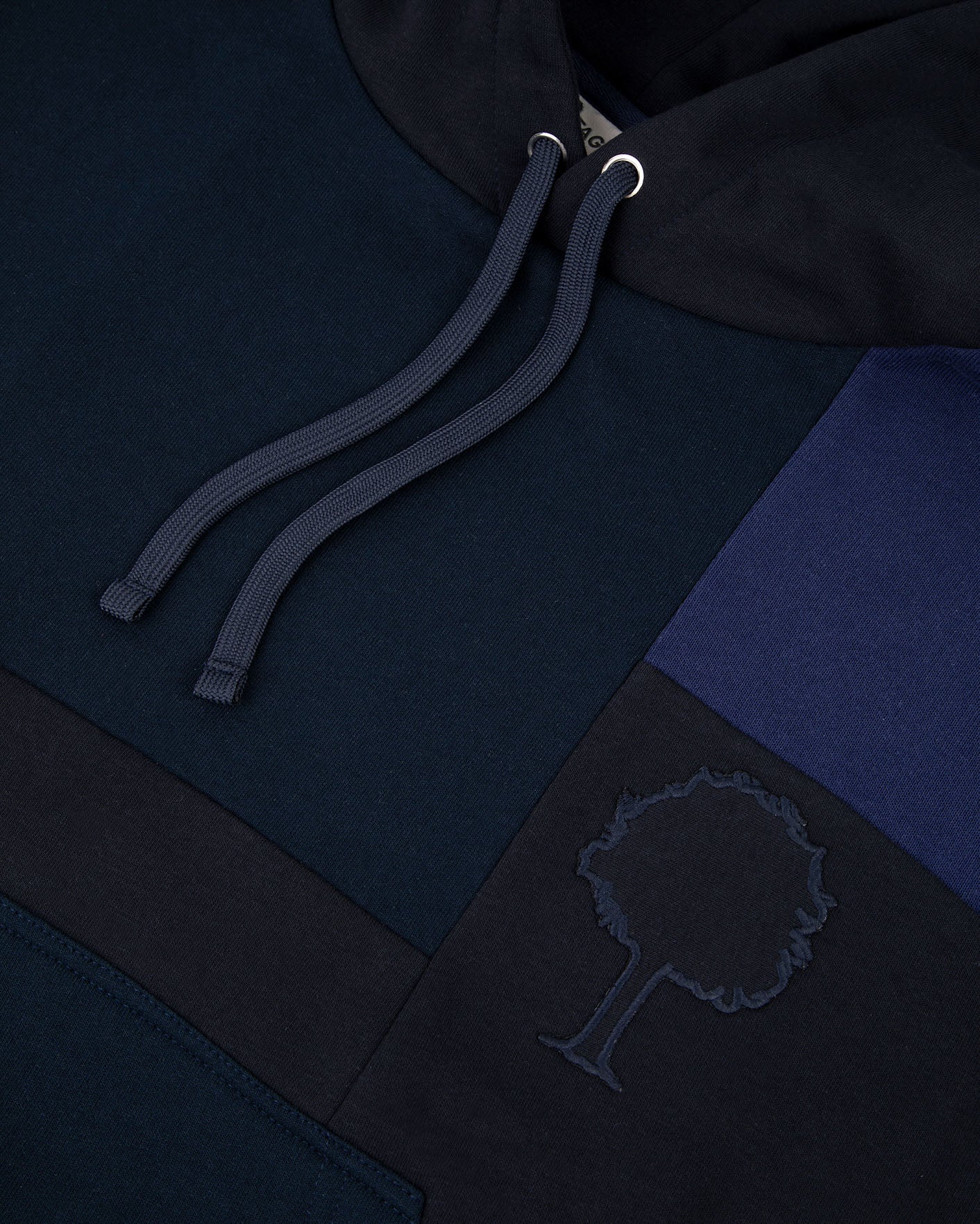 faguo-dirac-up-sweat-capuche-bleu-marine-en-molleton-upcycl image 2