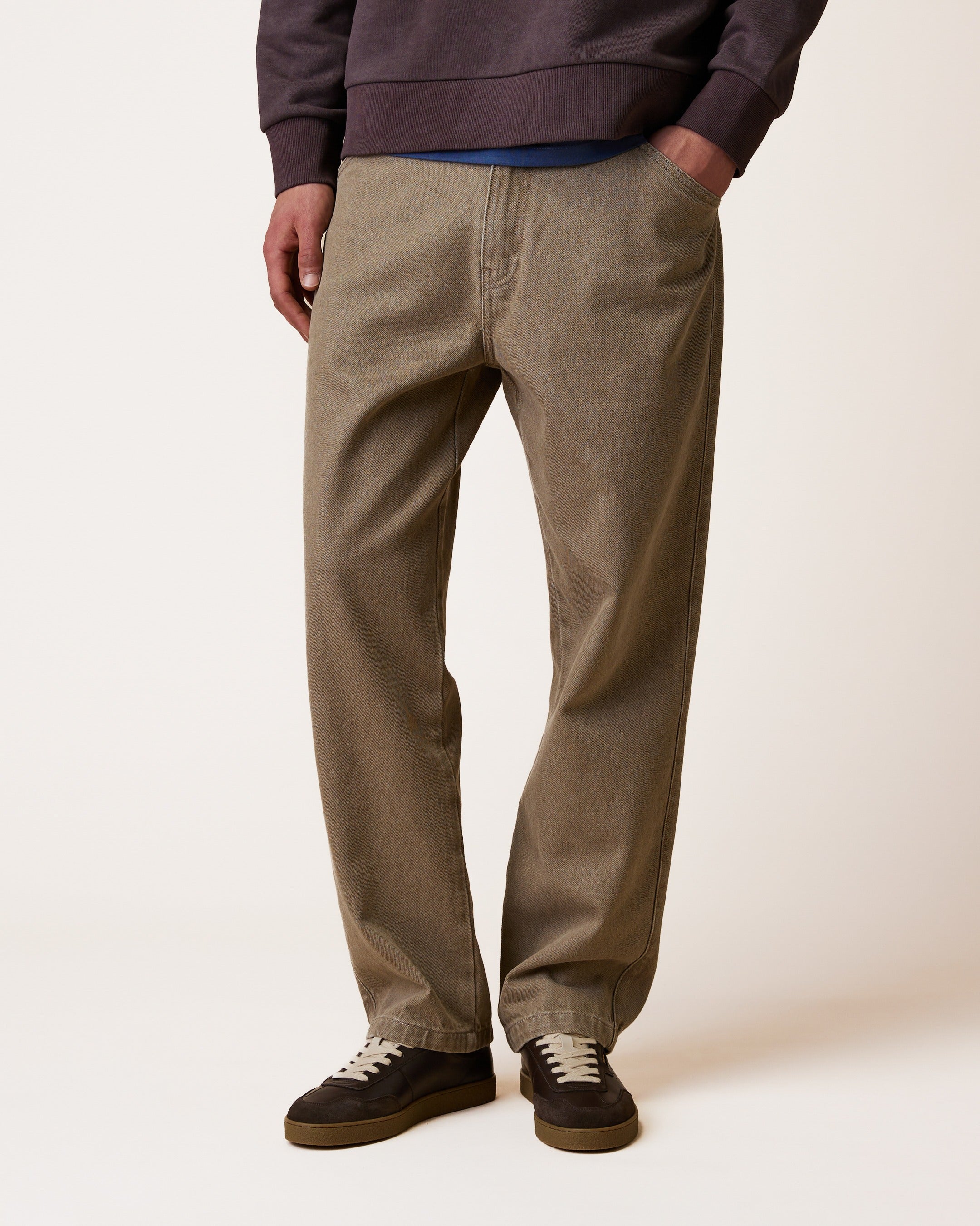 faguo-denim-loose-jean-loose-sable-homme-coton-recycl image 1