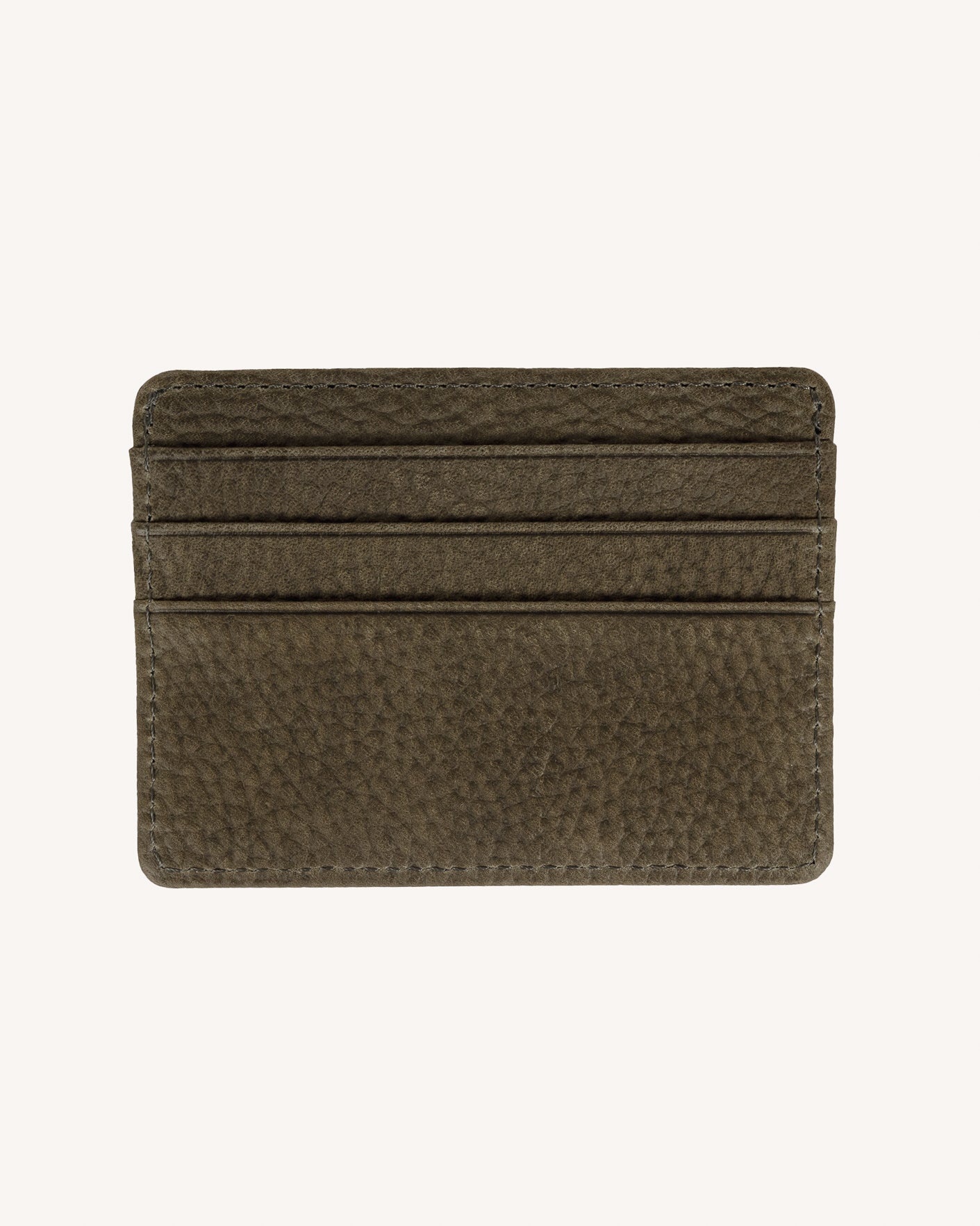 faguo-card-holder-porte-carte-cuir-grain-homme-vert-fonc image 2