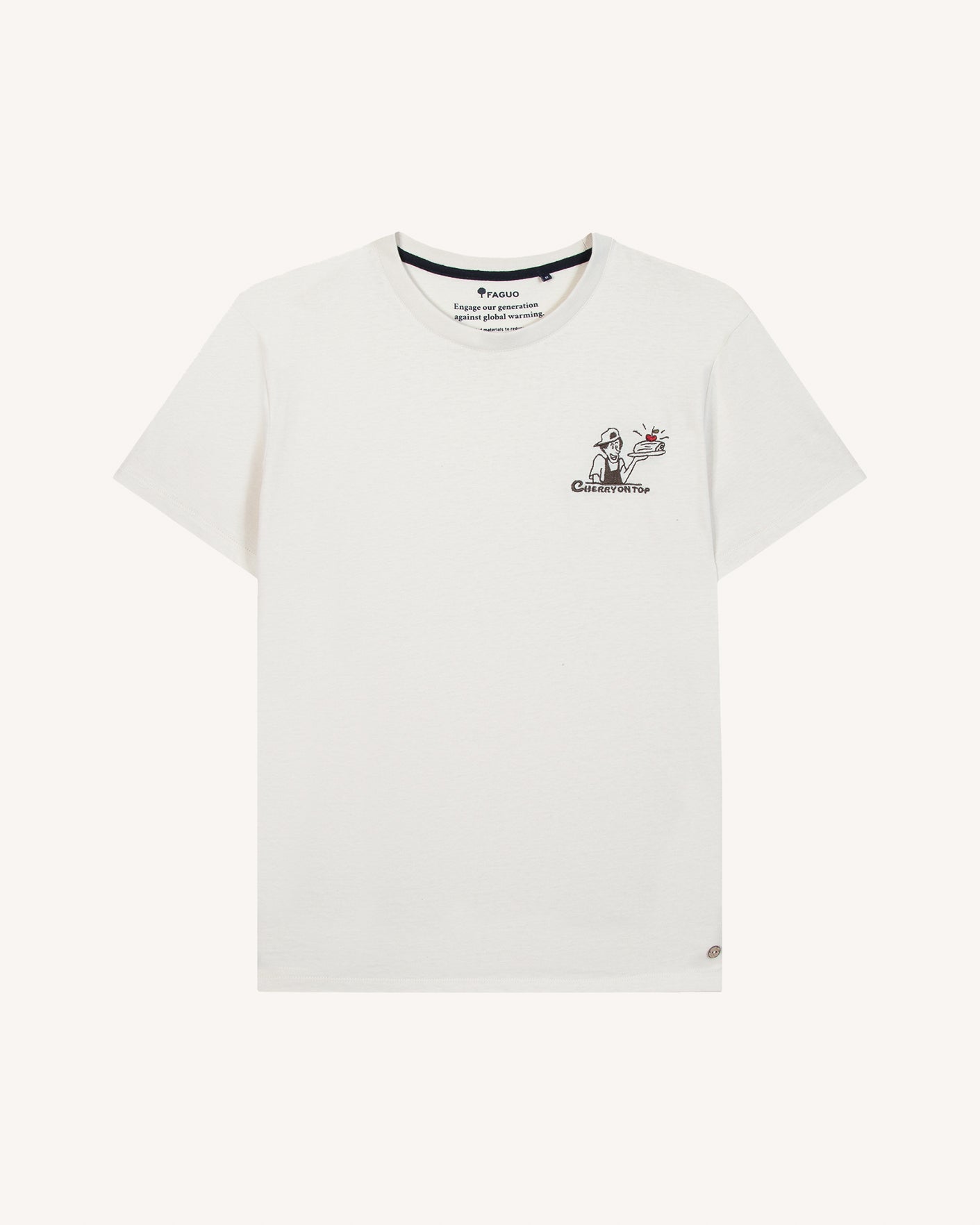 faguo-arcy-t-shirt-cru-cherry-coton-recycl image 2