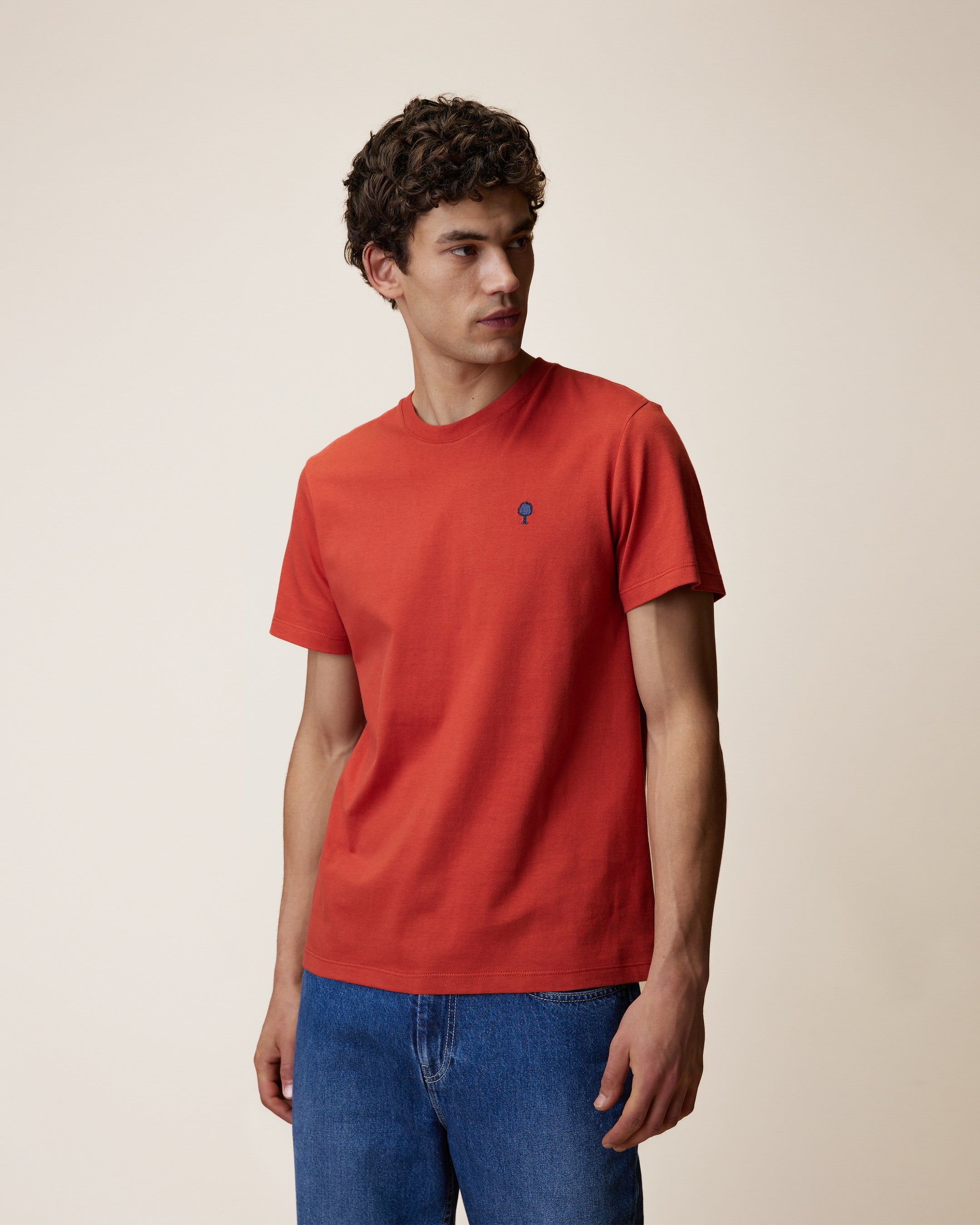 faguo-arcy-t-shirt-brique-coton-recycl image 1