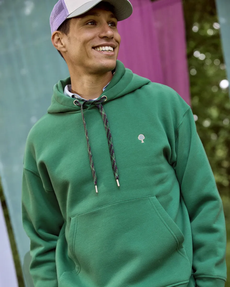 faguo-dirac-os-sweat-capuche-vert-meraude-boxy image 1