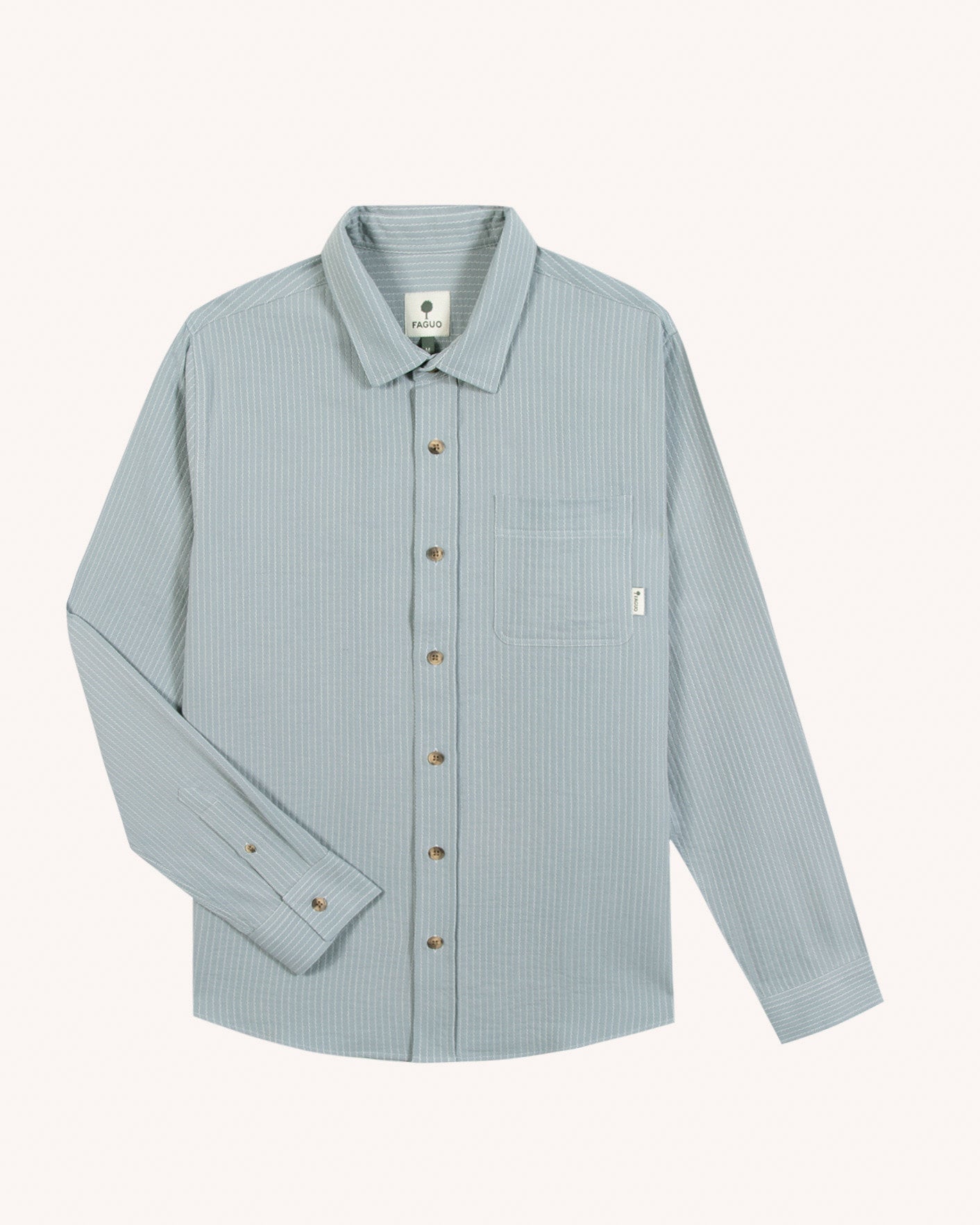 faguo-signy-surchemise-ray-e-bleu-gris-blanc-ample image 2