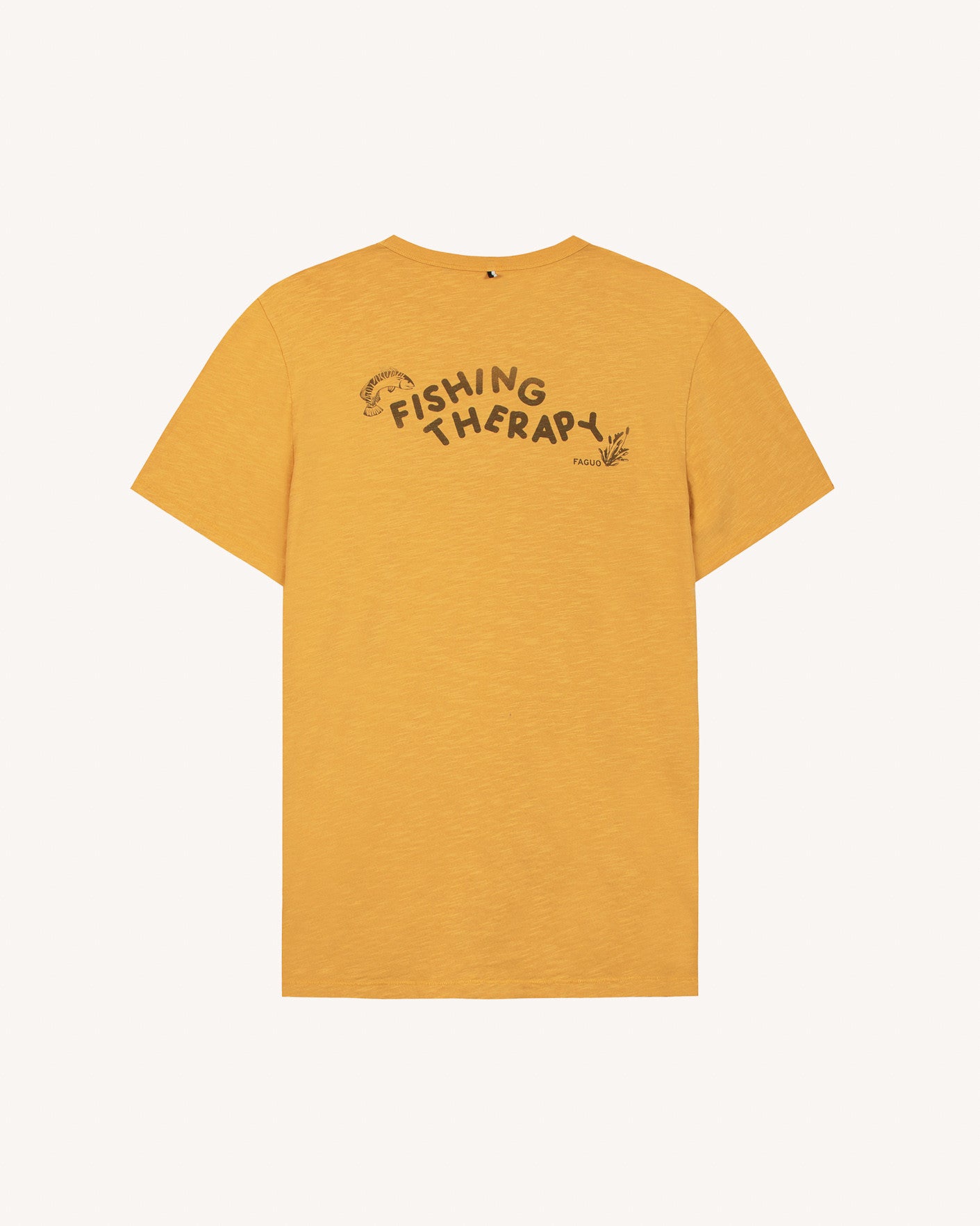faguo-retz-t-shirt-ocre-coton-flamm-homme image 2