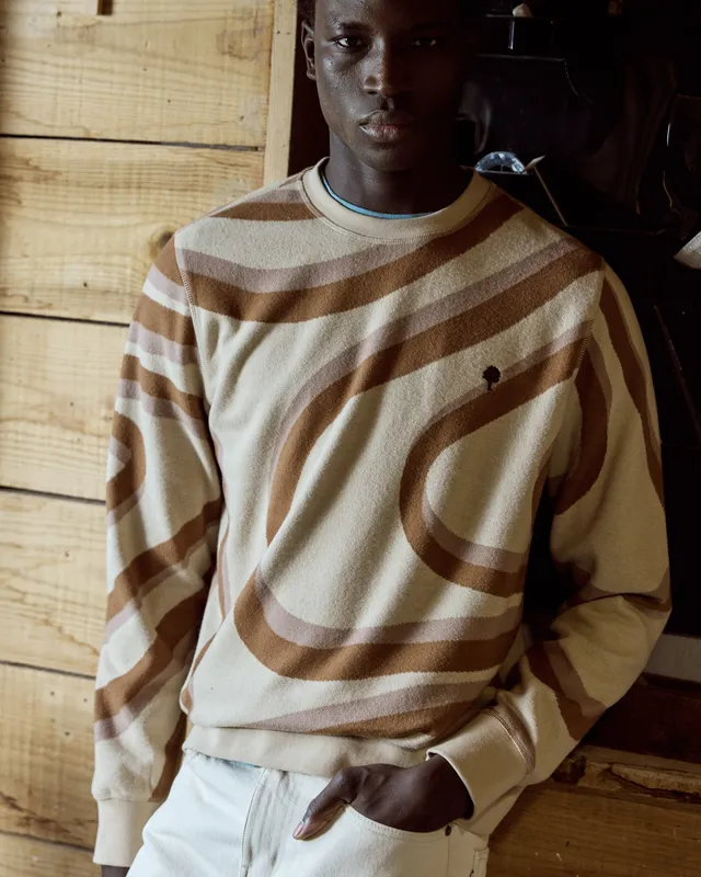 faguo-bussy-sweat-col-rond-beige-et-camel image 1