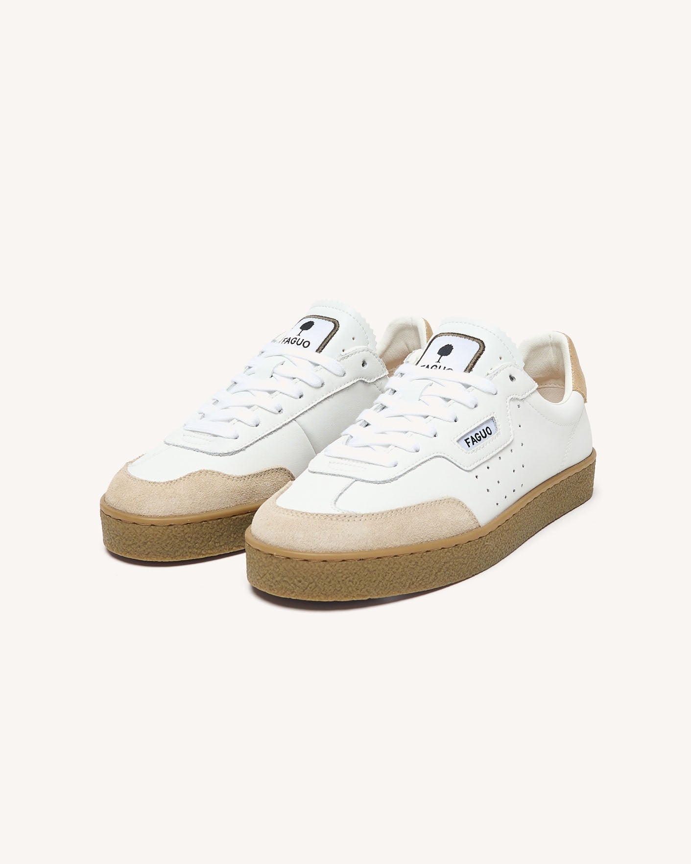faguo-lumbo-baskets-cuir-blanc-et-dor-femme image 2