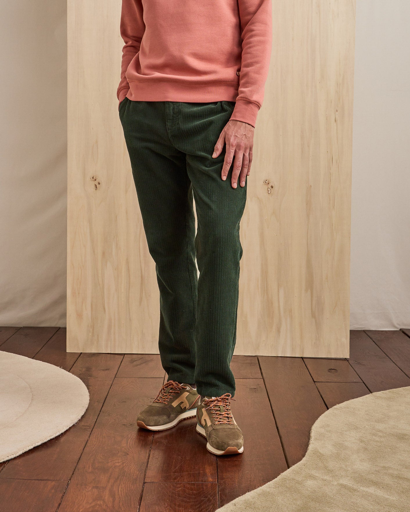 faguo-dreuille-pantalon-taille-lastique-vert-fonc image 4