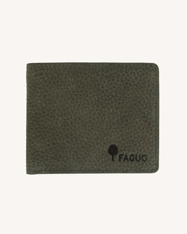 faguo-portefeuille-purse-cuir-kaki-nubuck image 1