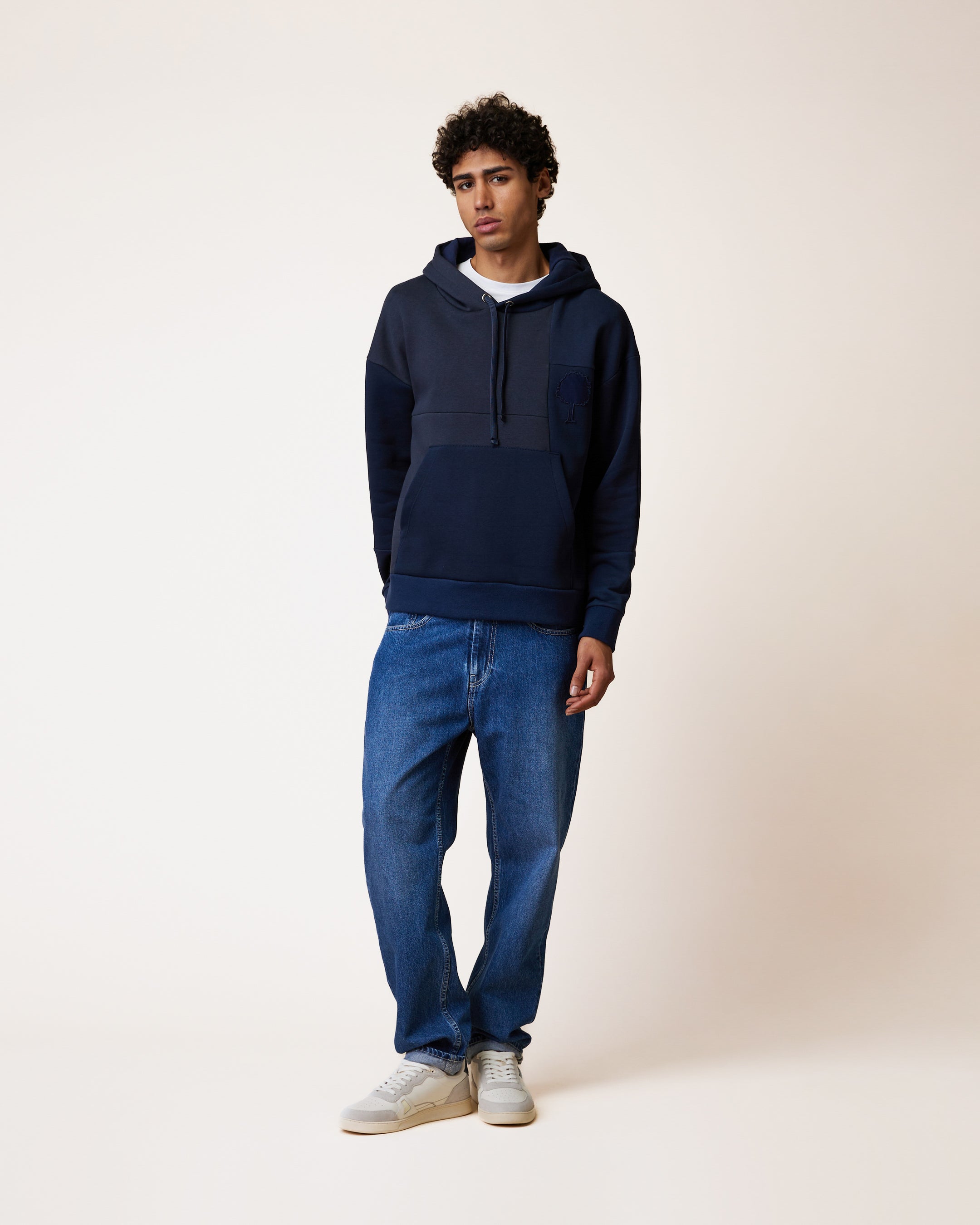 faguo-dirac-up-sweat-capuche-bleu-marine-en-molleton-upcycl image 4