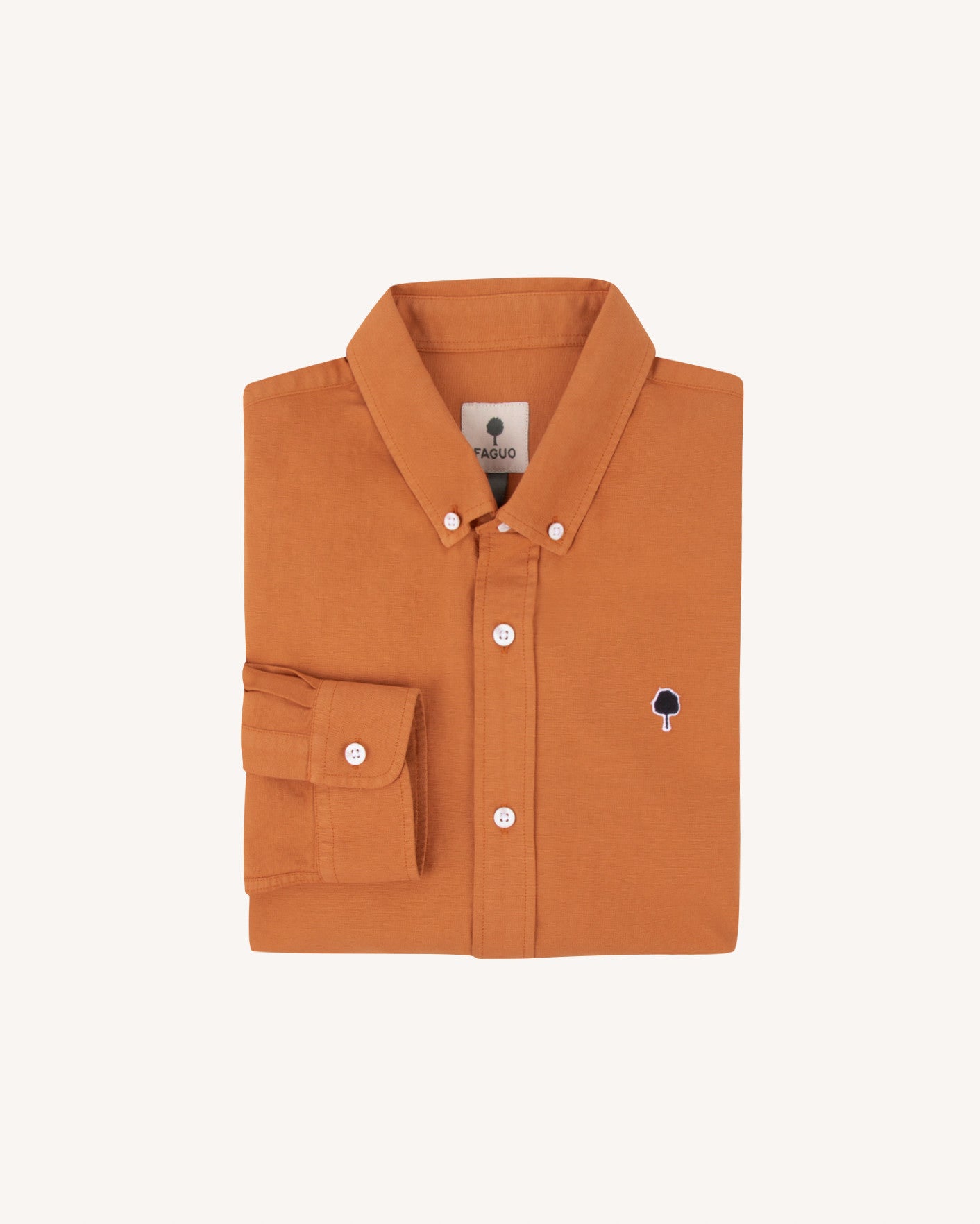 faguo-ivoy-chemise-brique-clair-oxford image 4