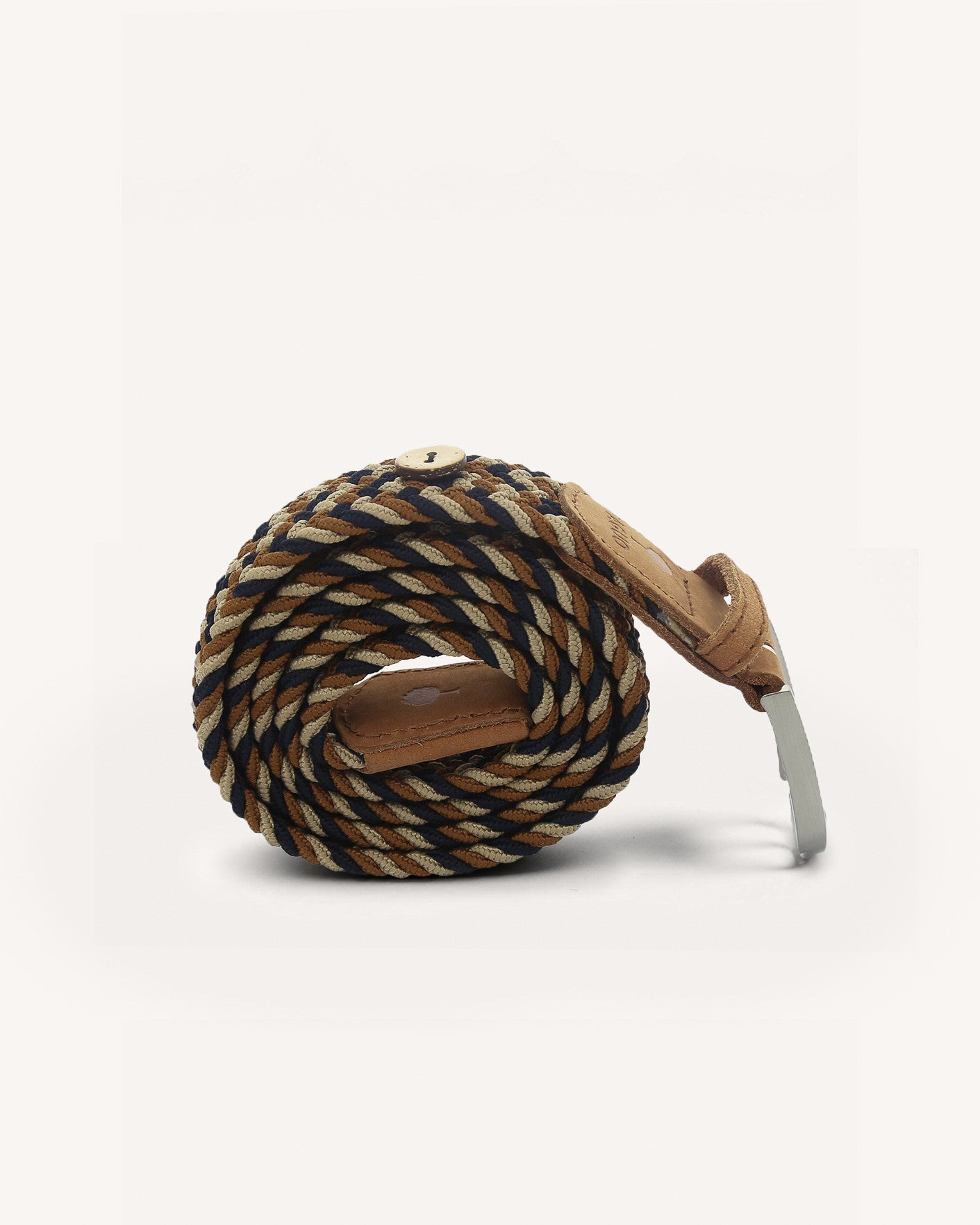 faguo-belt-ceinture-tress-e-bleu-marine-et-beige image 3