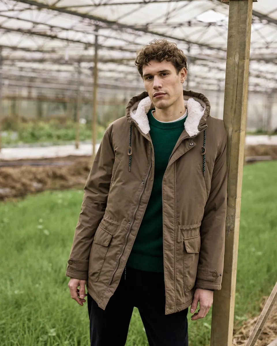 faguo-vernon-parka-imperm-able-longue-marron image 1