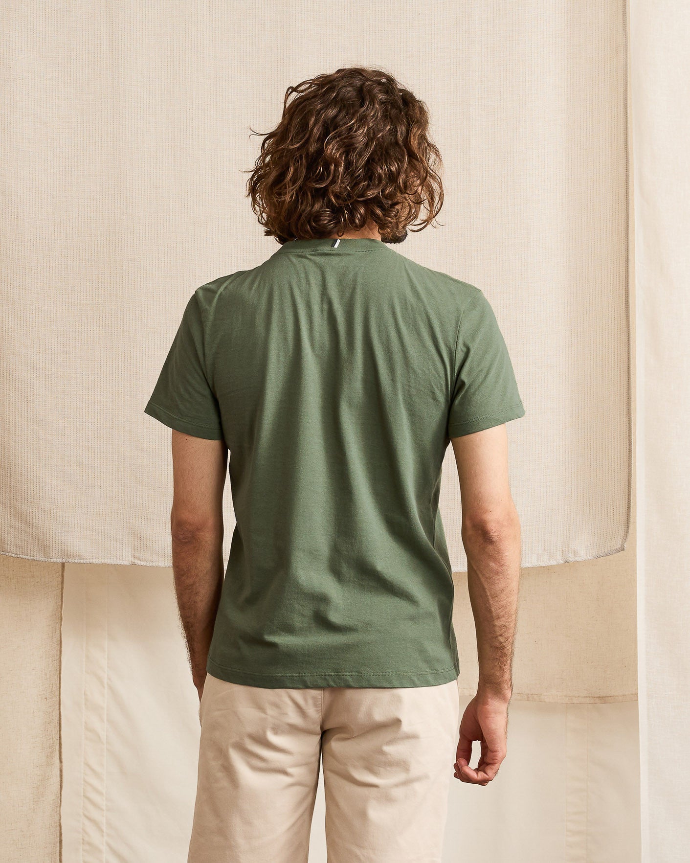 faguo-arcy-t-shirt-kaki-clair-coton image 5