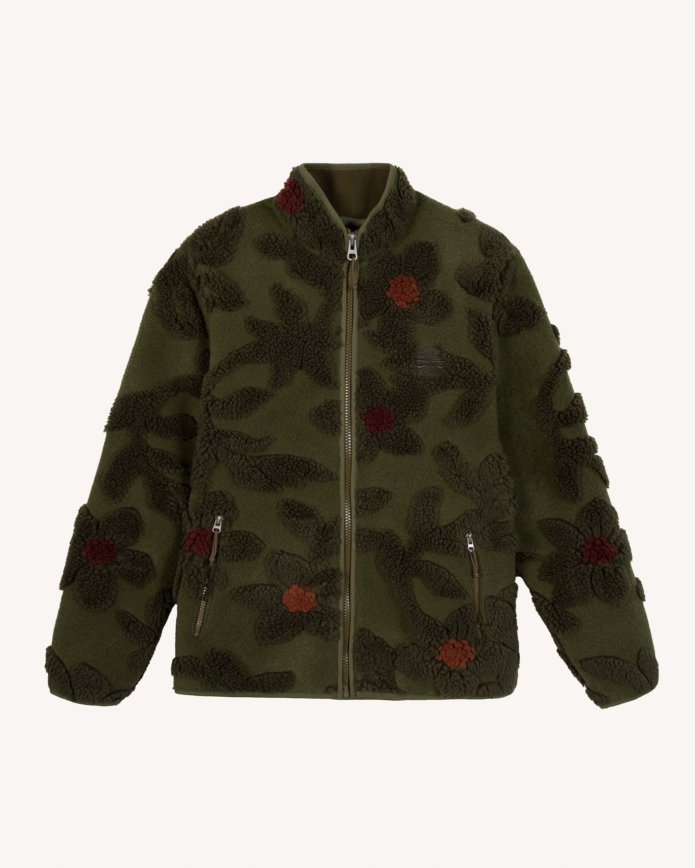 faguo-senonche-veste-polaire-olive-kaki-sherpa image 2