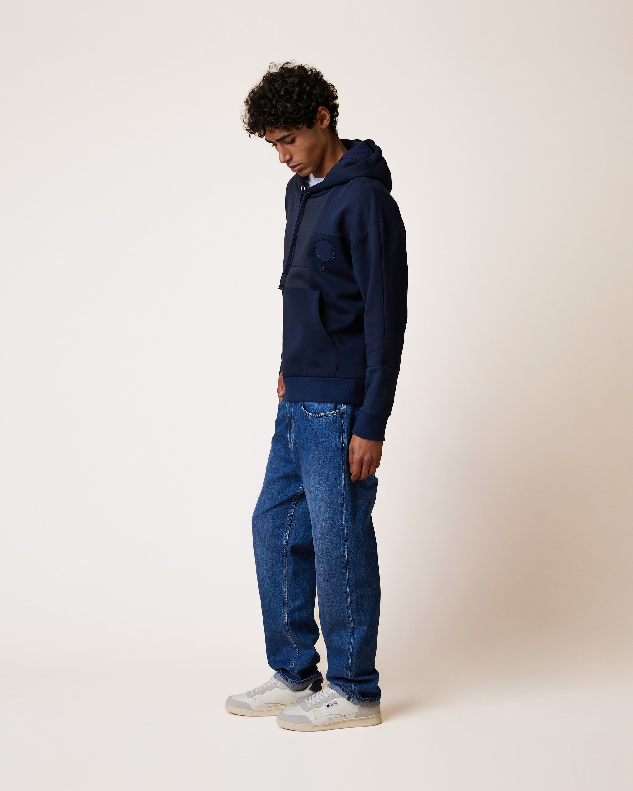 faguo-dirac-up-sweat-capuche-bleu-marine-en-molleton-upcycl image 5