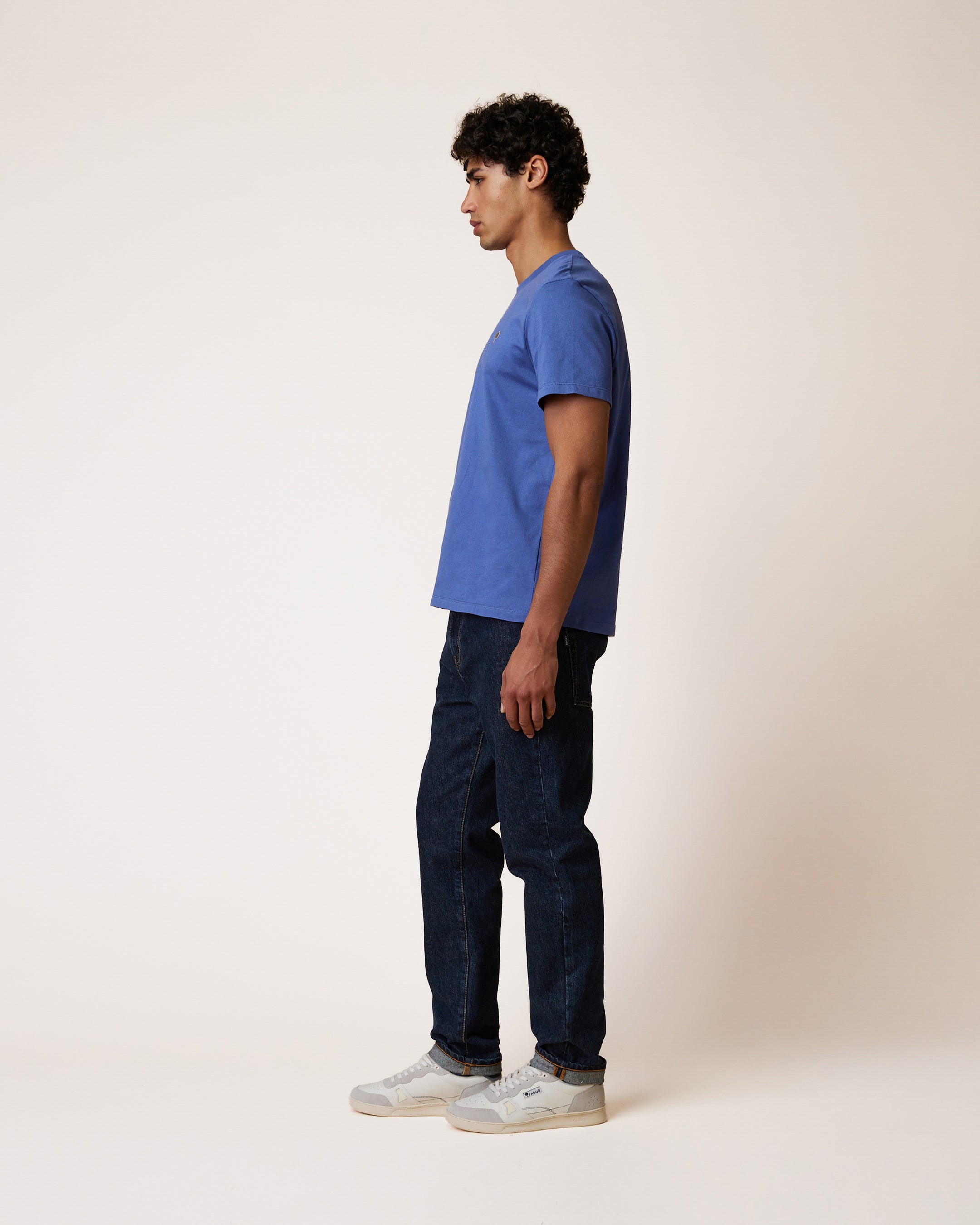 faguo-arcy-t-shirt-bleu-coton-recycl-homme image 3