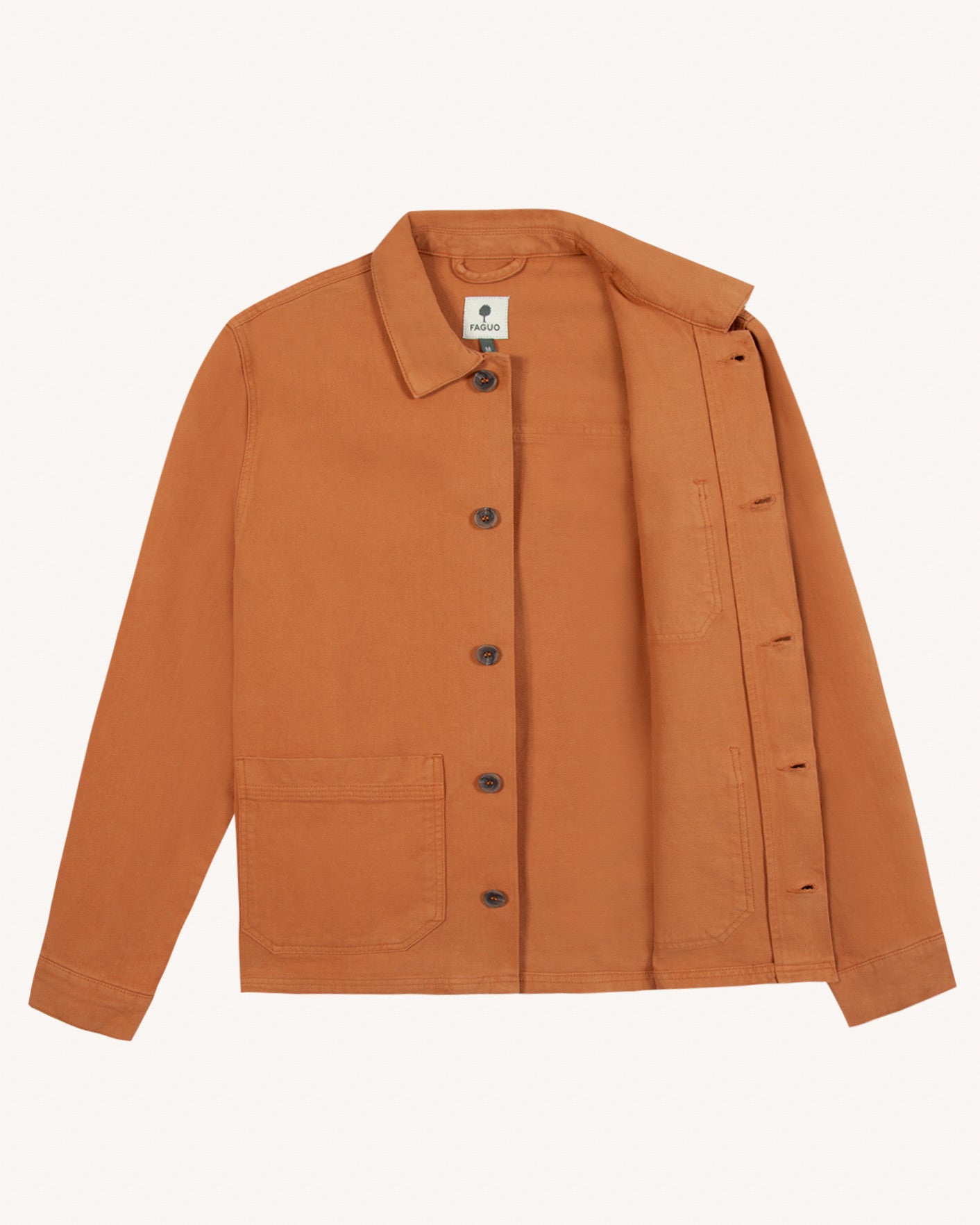 faguo-lorge-veste-en-coton-brique-clair-homme image 6