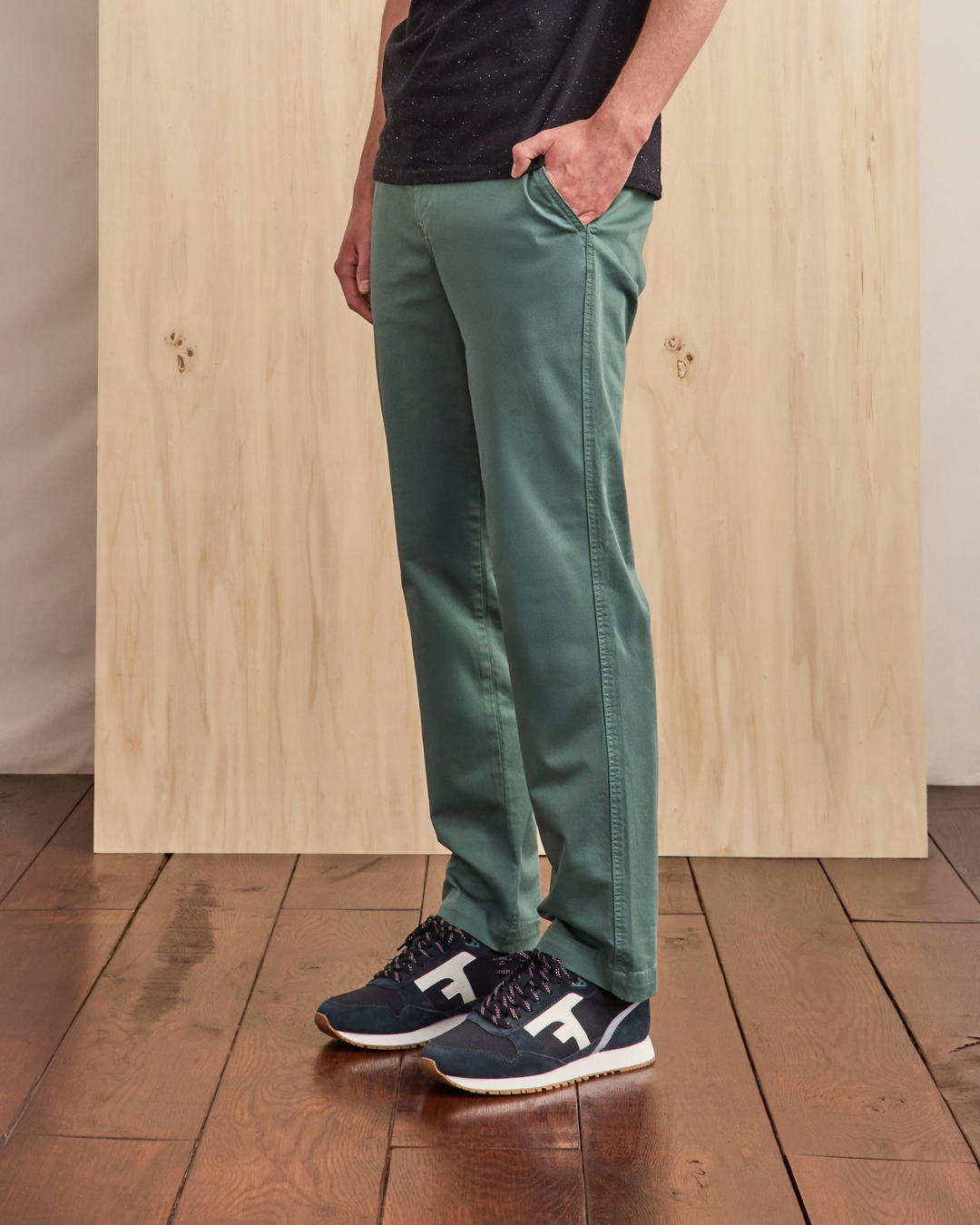 faguo-brix-regular-chino-homme-vert-clair-gris-coton image 4