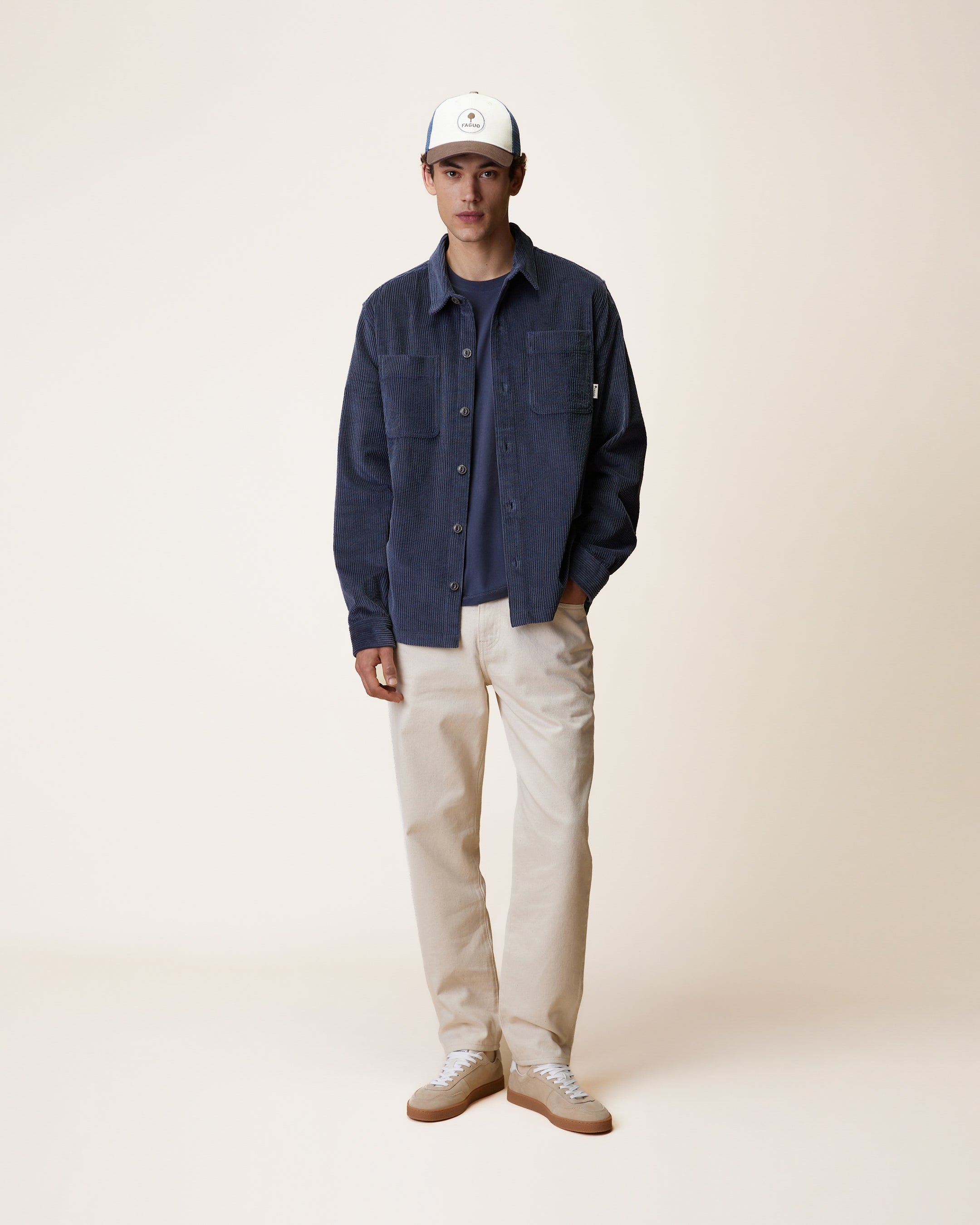faguo-clemont-surchemise-velours-corduroy-marine-gris image 5