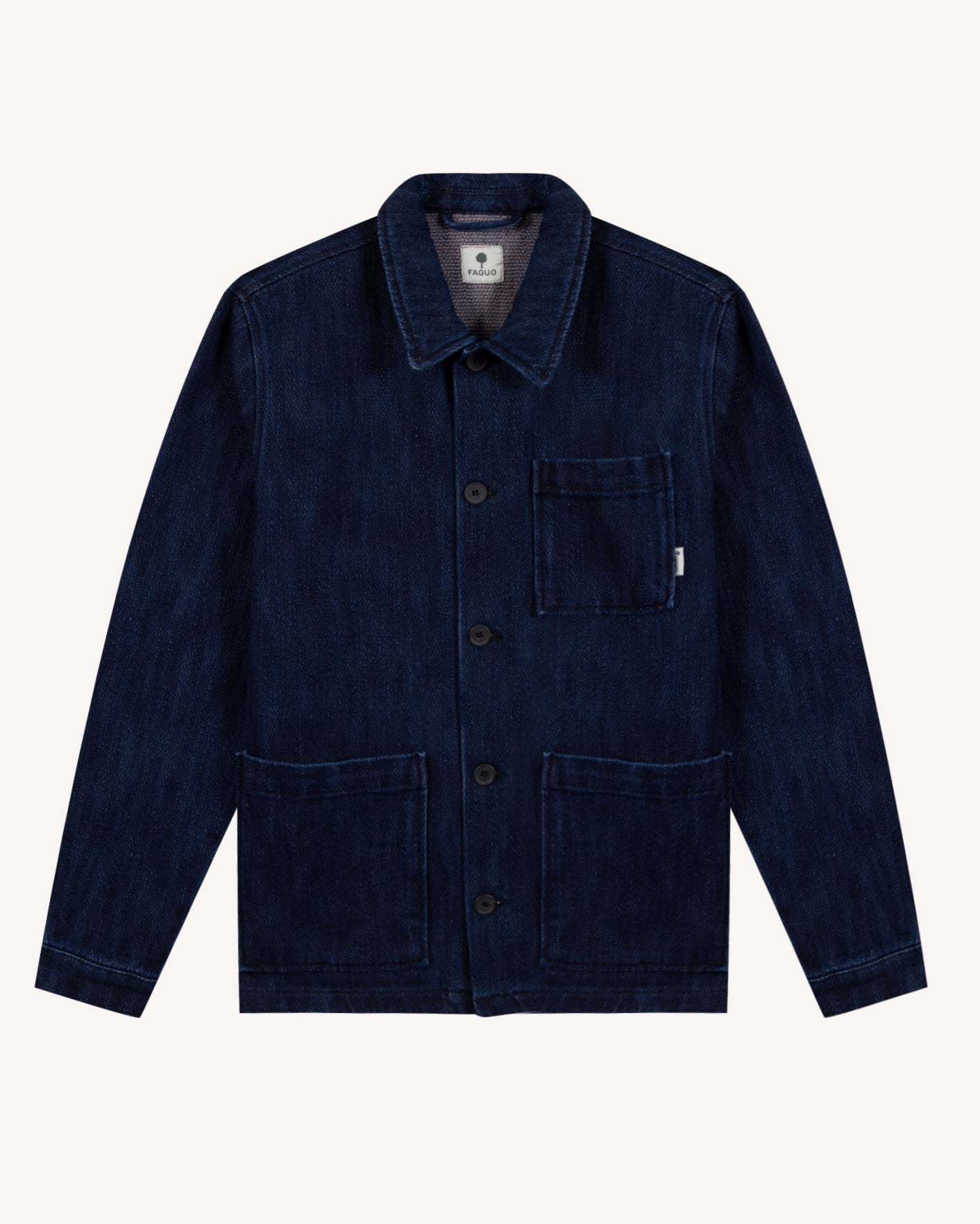 faguo-lorge-veste-en-coton-denim-brut-homme image 2
