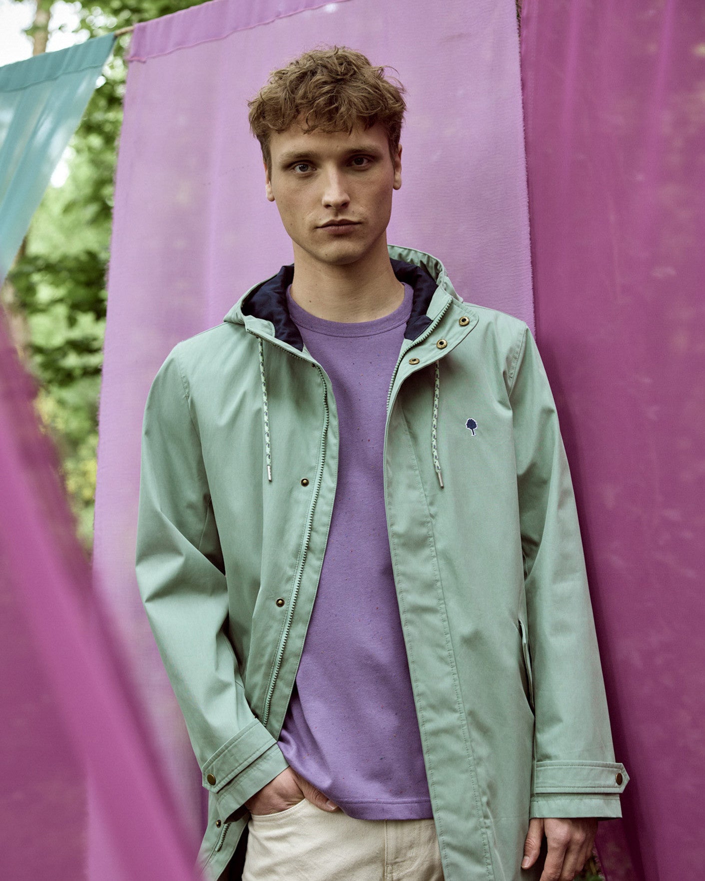 faguo-gresigne-veste-coupe-vent-vert-clair-d-perlante image 1