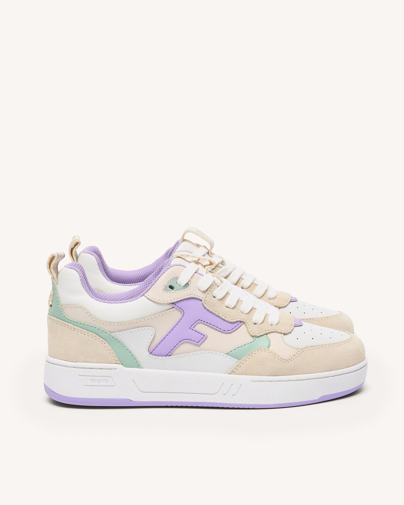 faguo-dahlia-baskets-femme-blanches-et-violet-clair-cuir image 1