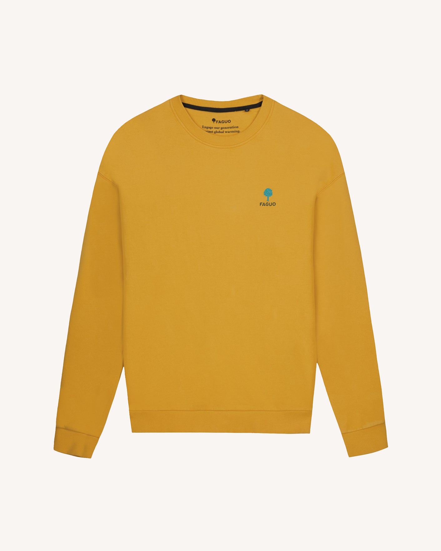 faguo-fango-sweat-col-rond-ocre-loose-vintage image 2