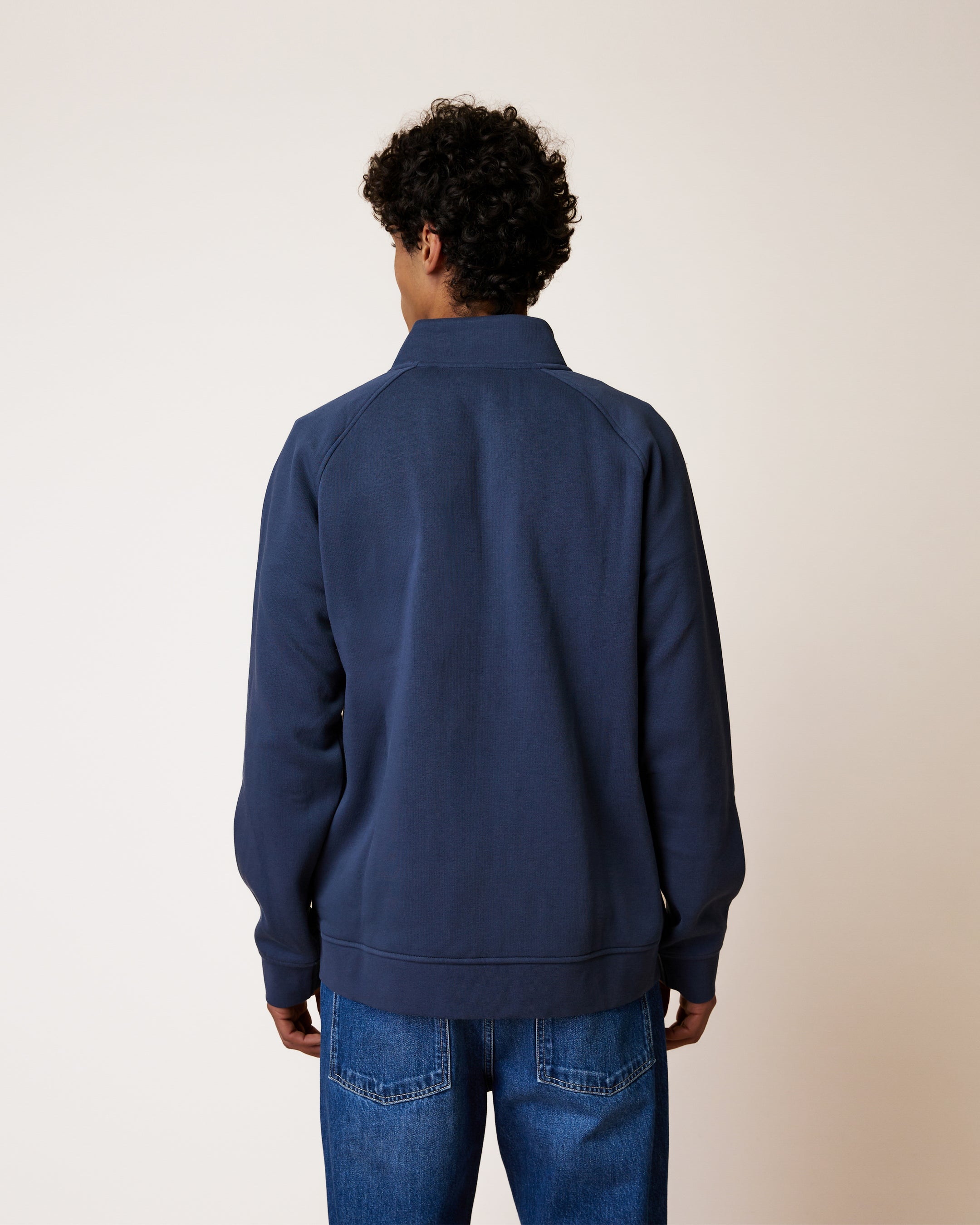 faguo-horte-veste-zipp-e-sweat-marine-gris-molleton image 5