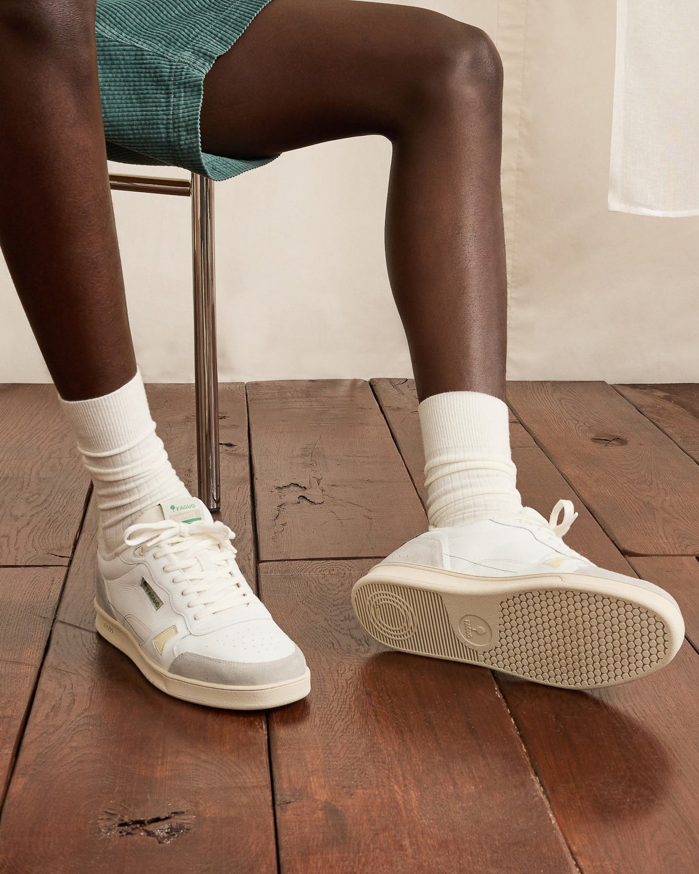 faguo-baskets-commute-1-blanc-et-vert-en-cuir-fm-s25cg3211-whi82 image 3