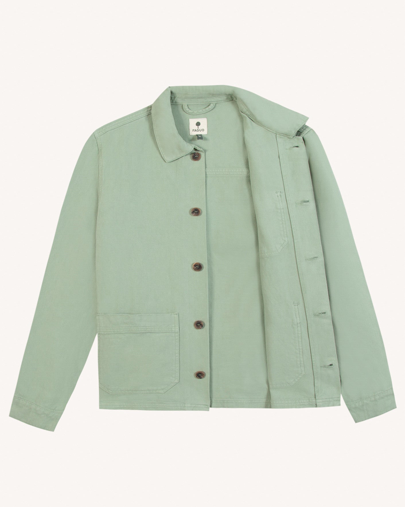 faguo-lorge-veste-en-coton-vert-clair image 6