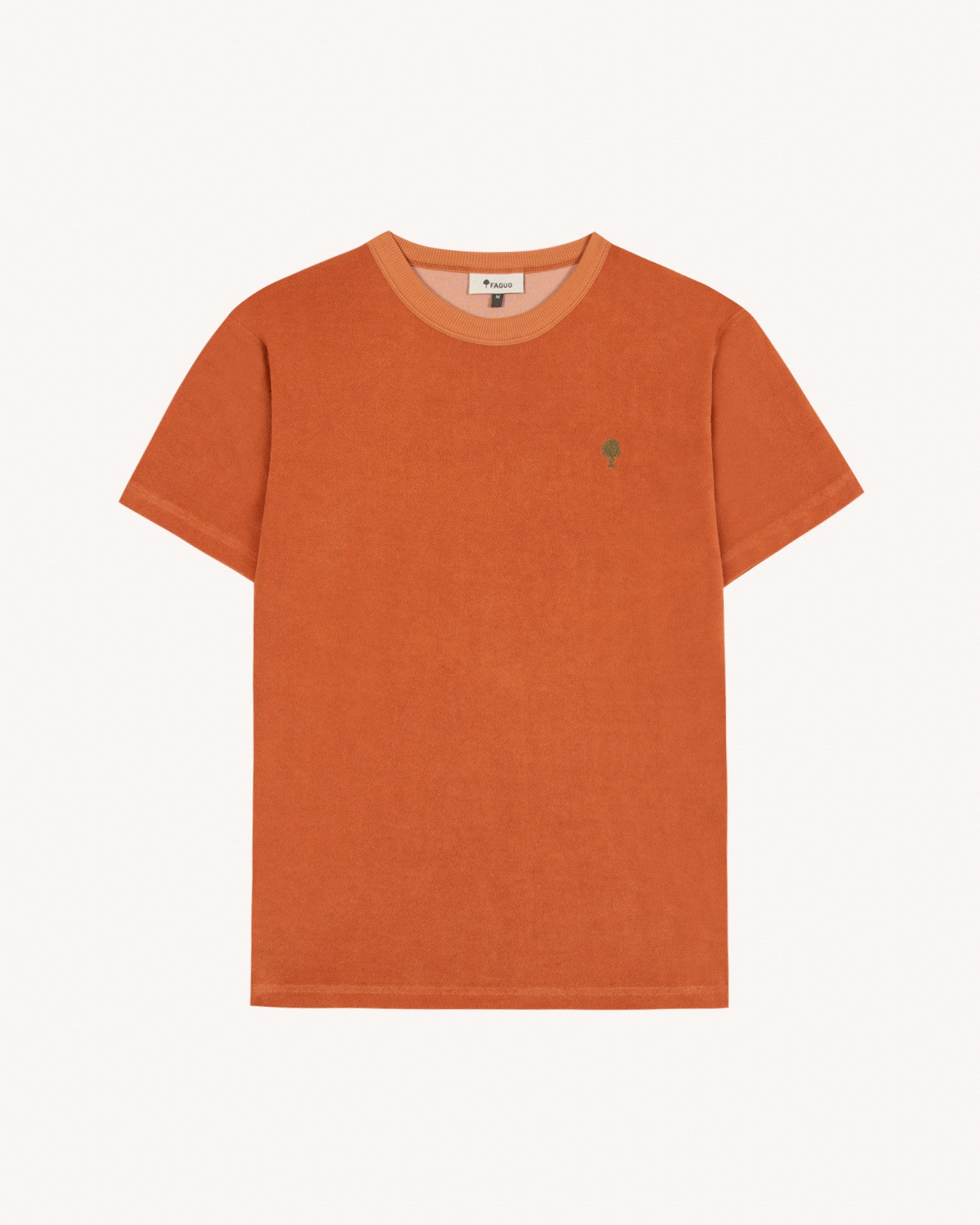 faguo-lugny-t-shirt-velours-brique-clair-oversize image 2
