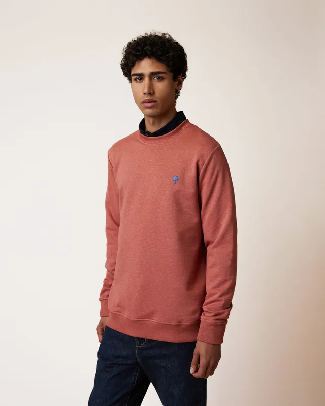 faguo-bussy-sweat-col-rond-rouge-brique-coton-recycl image 1