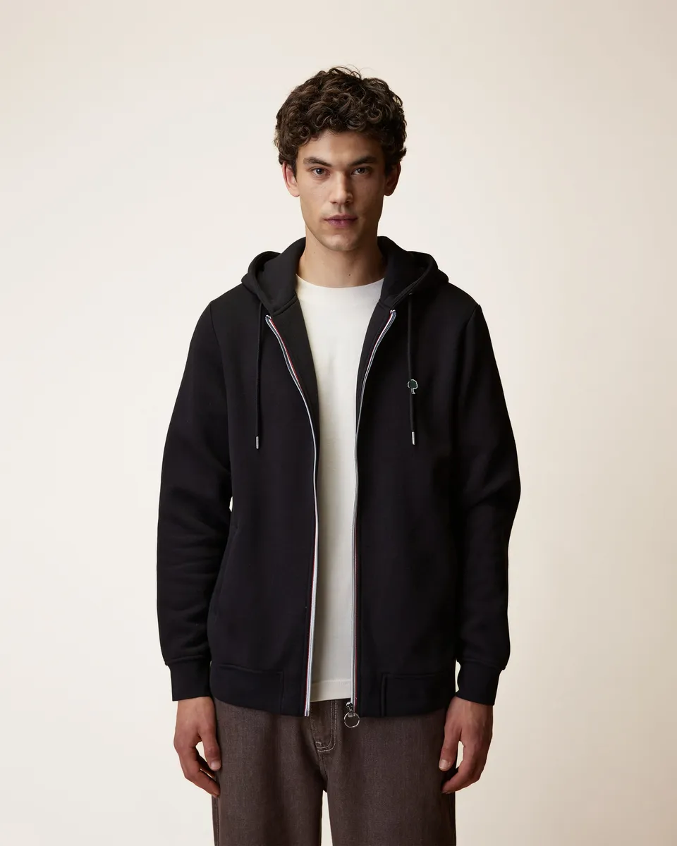 faguo-mesnil-sweat-zipp-capuche-noir image 1