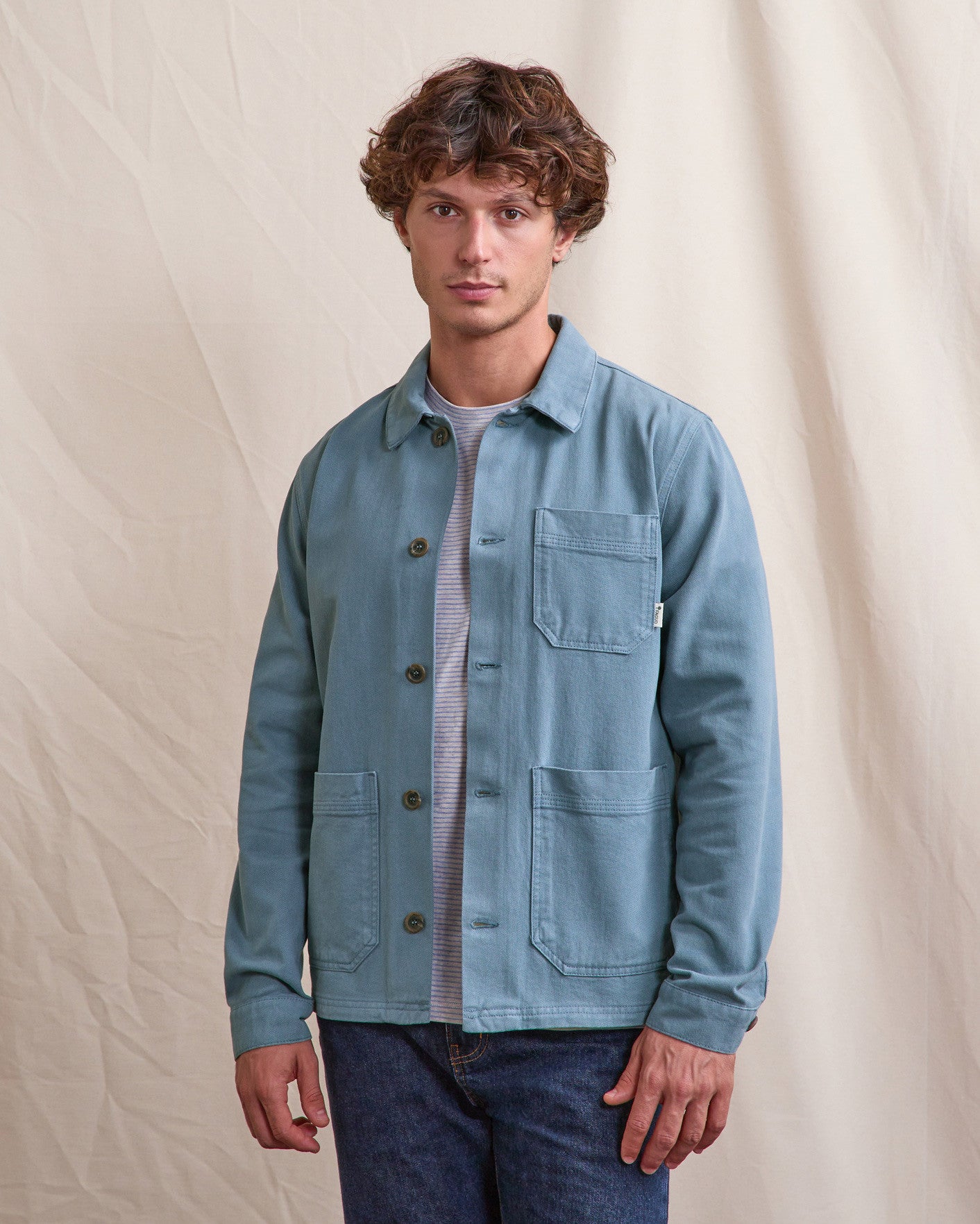 faguo-lorge-veste-coton-bleu-workwear image 1