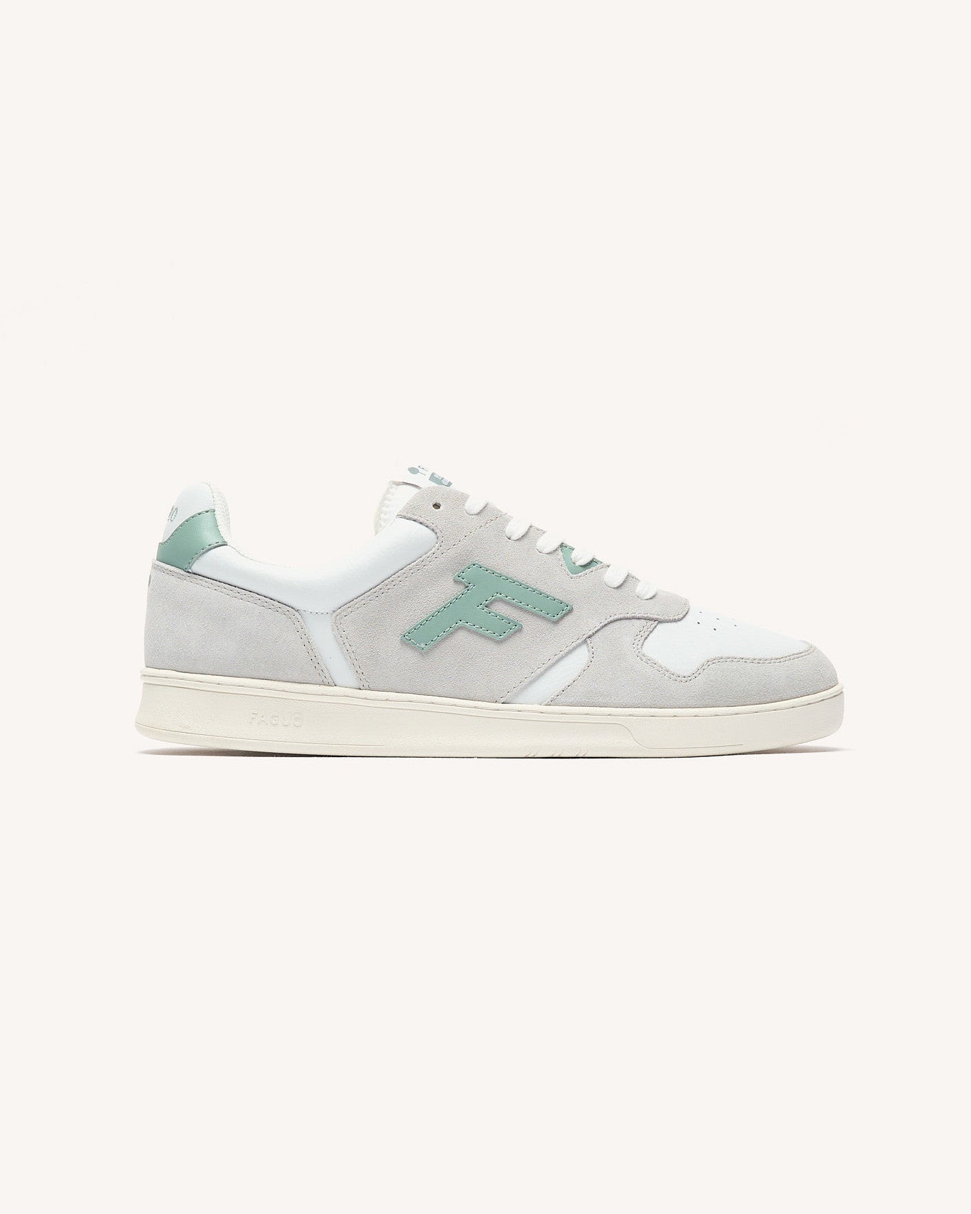 faguo-palmer-baskets-homme-blanc-et-vert-clair-cuir image 1