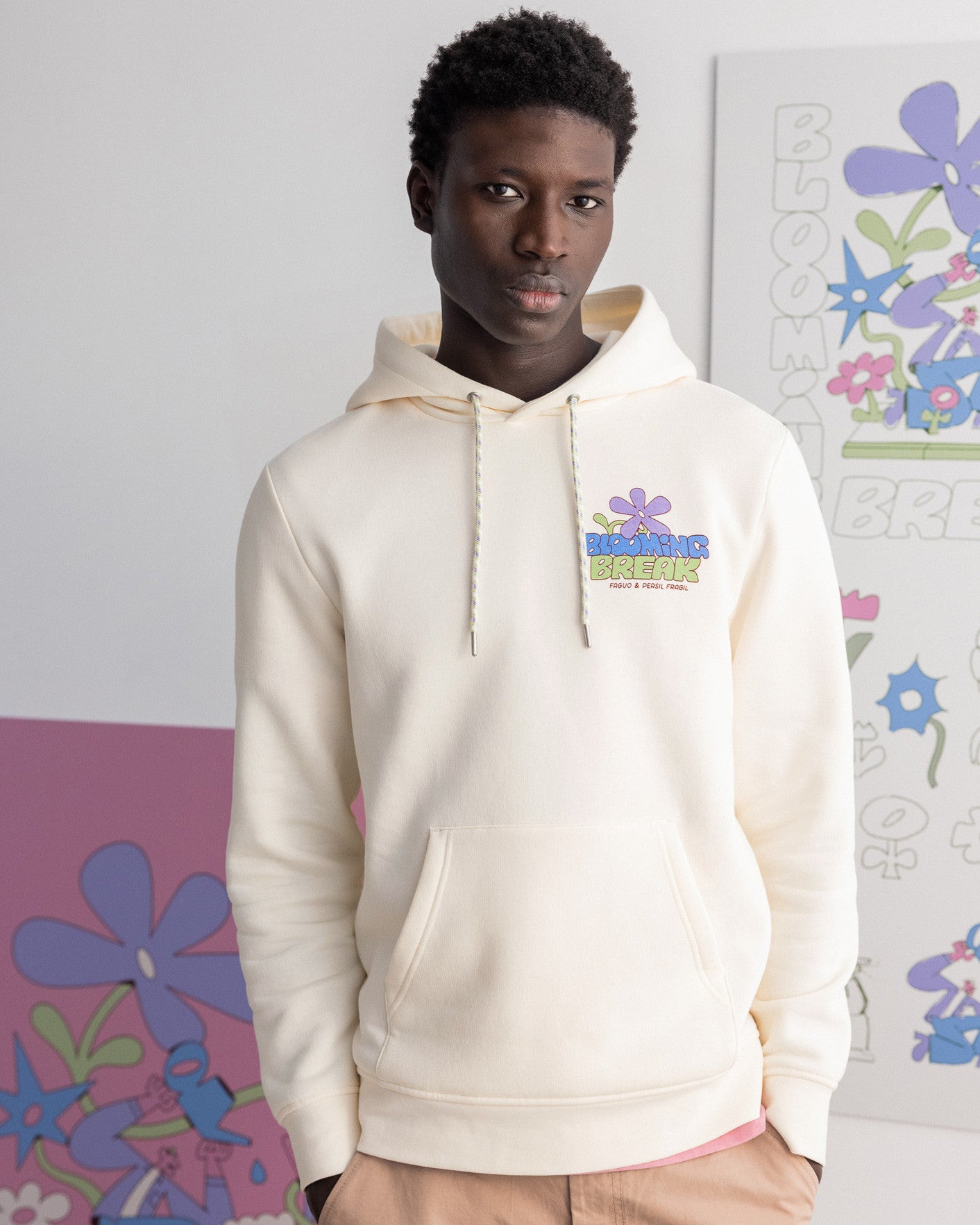 faguo-dirac-sweat-capuche-imprim-cru-molleton image 1