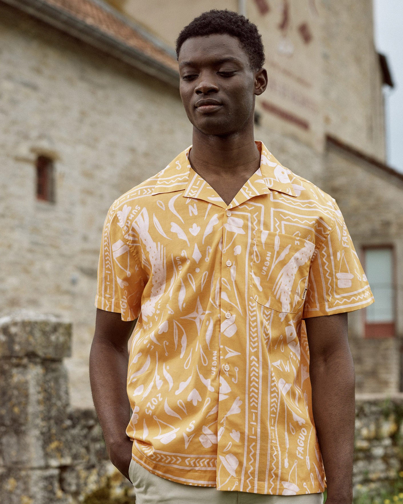 faguo-paiolive-chemisette-manches-courtes-ocre-bandana image 3