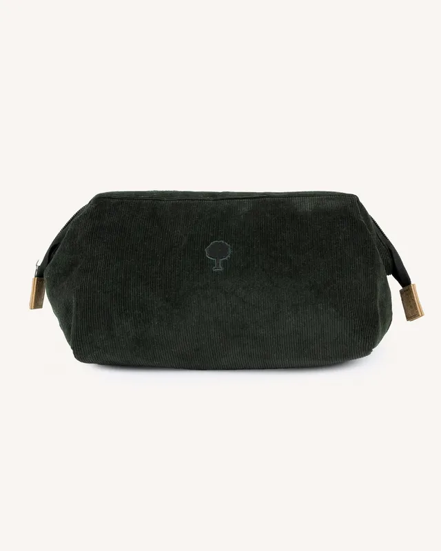 faguo-washbag-trousse-de-toilette-velours-vert-fonc-3-7l image 1