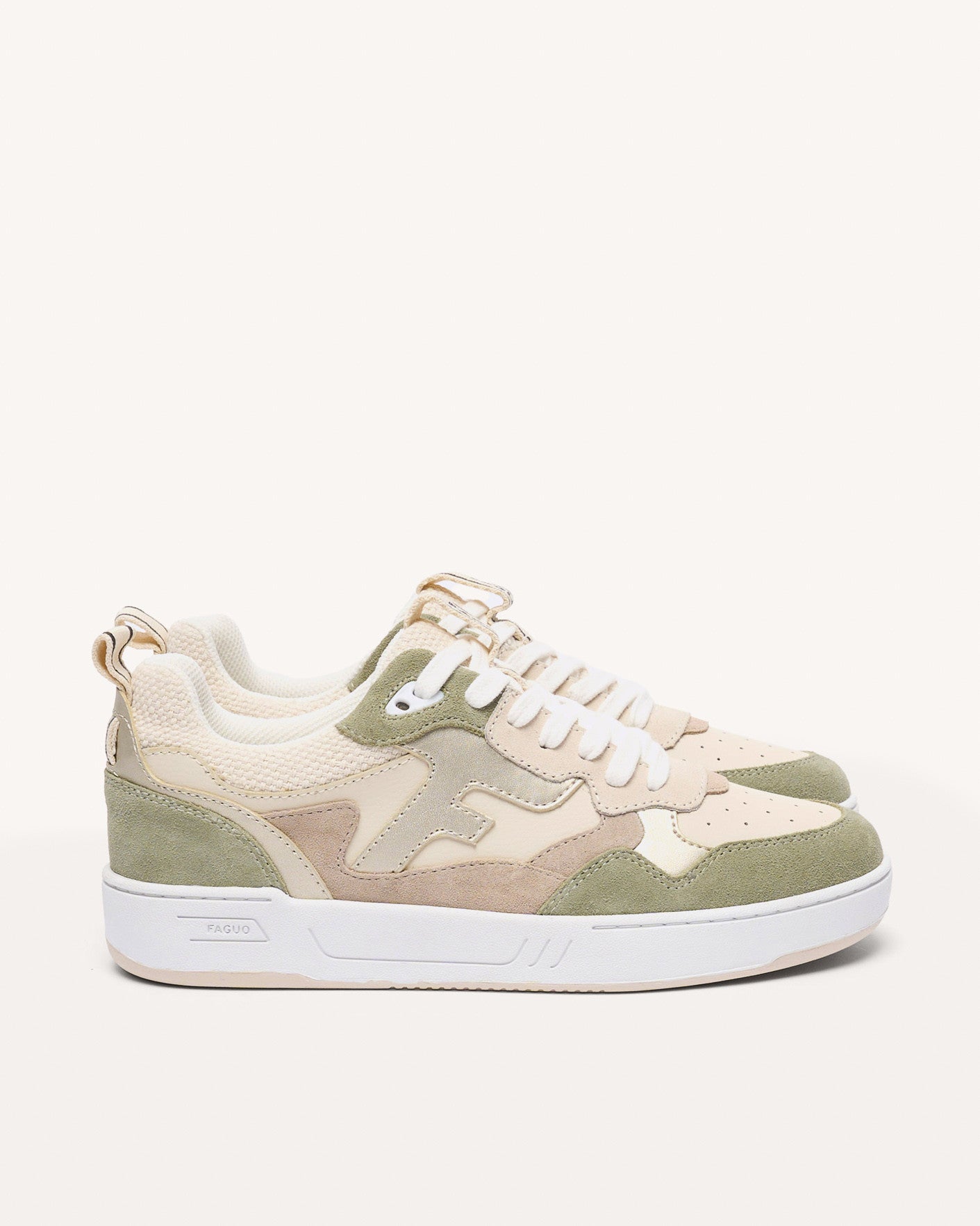 faguo-dahlia-baskets-femme-cru-et-kaki-clair-cuir image 1