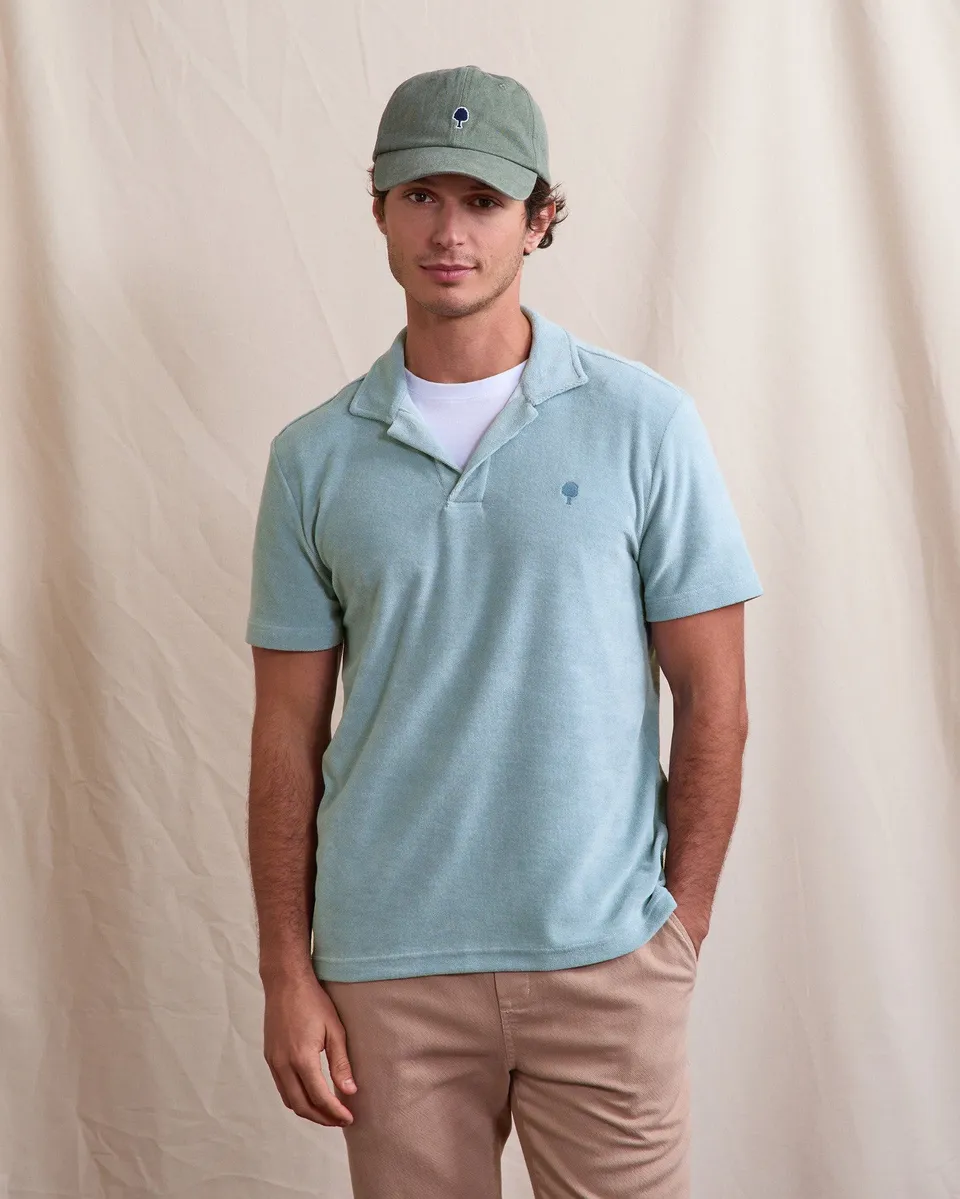 faguo-zonza-polo-bleu-gris-en-ponge-coton image 1