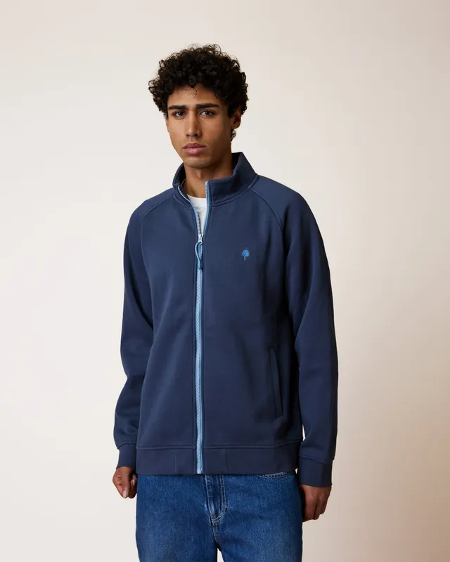 faguo-horte-veste-zipp-e-sweat-marine-gris-molleton image 1