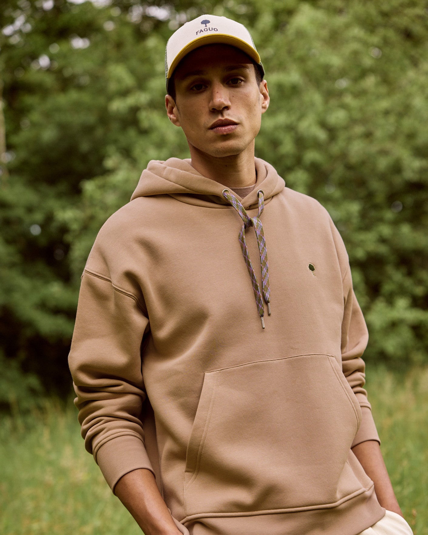 faguo-dirac-os-sweat-capuche-oversize-taupe-molleton image 3