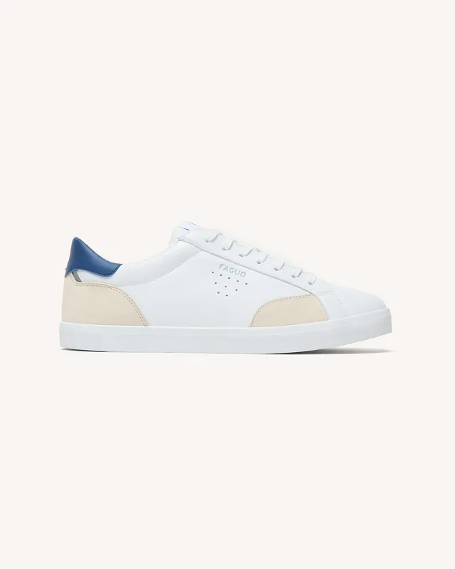 faguo-juniper-baskets-blanc-et-bleu-marine-derby-homme image 1
