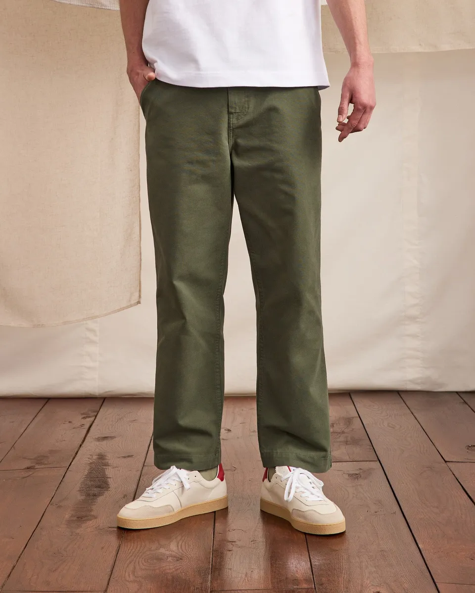 faguo-hagenau-chino-vert-kaki-canvas-droit image 1