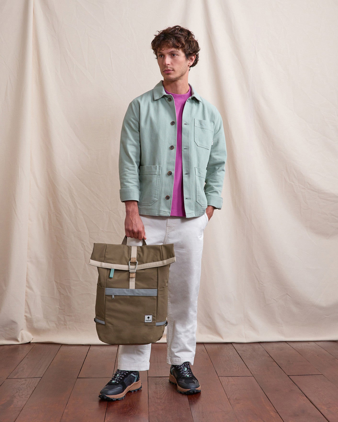 faguo-cycling-medium-sac-dos-marron-clair-v-lo-urbain image 5