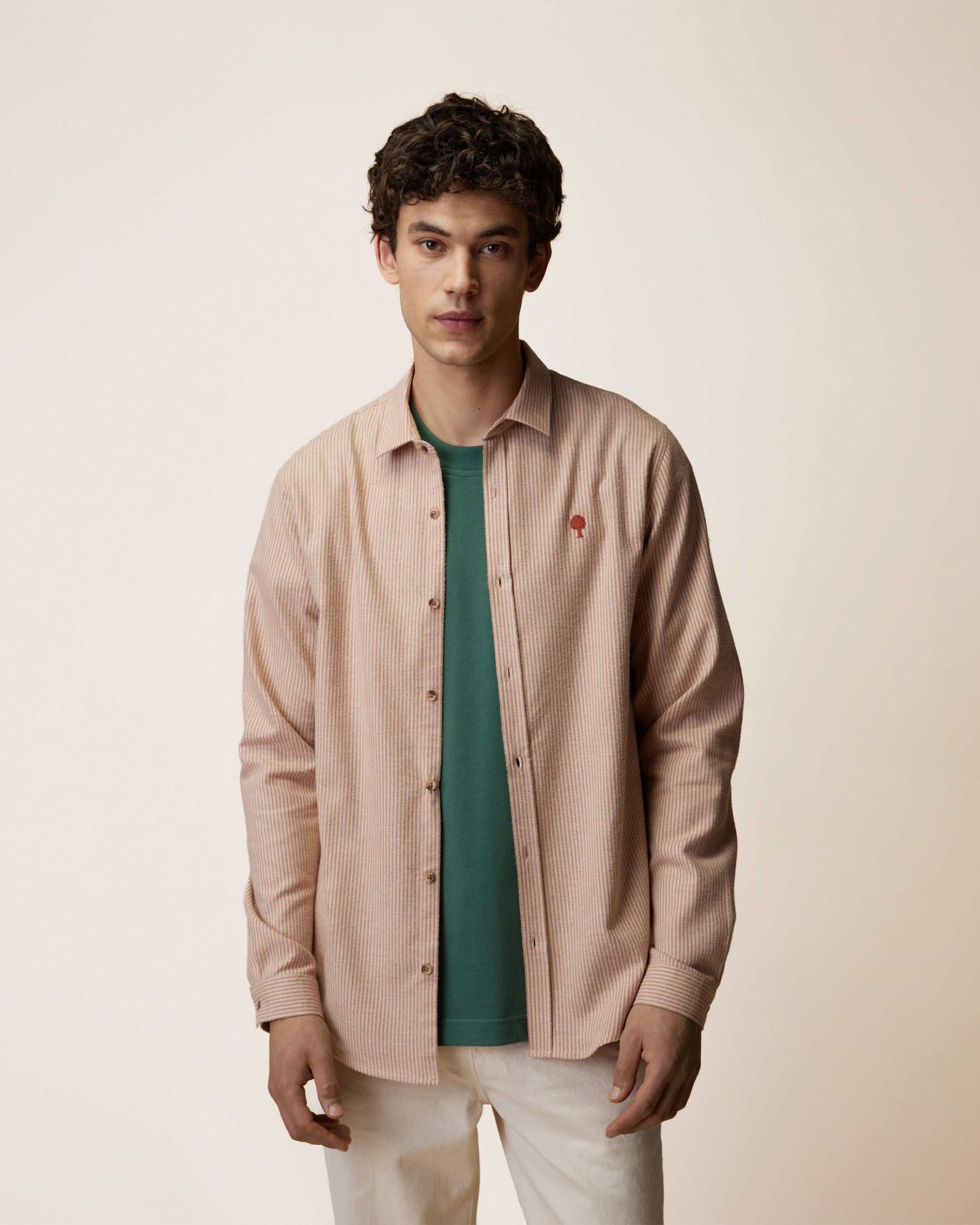 faguo-iraty-chemise-ray-e-cr-me-homme-flanelle-100-coton image 1