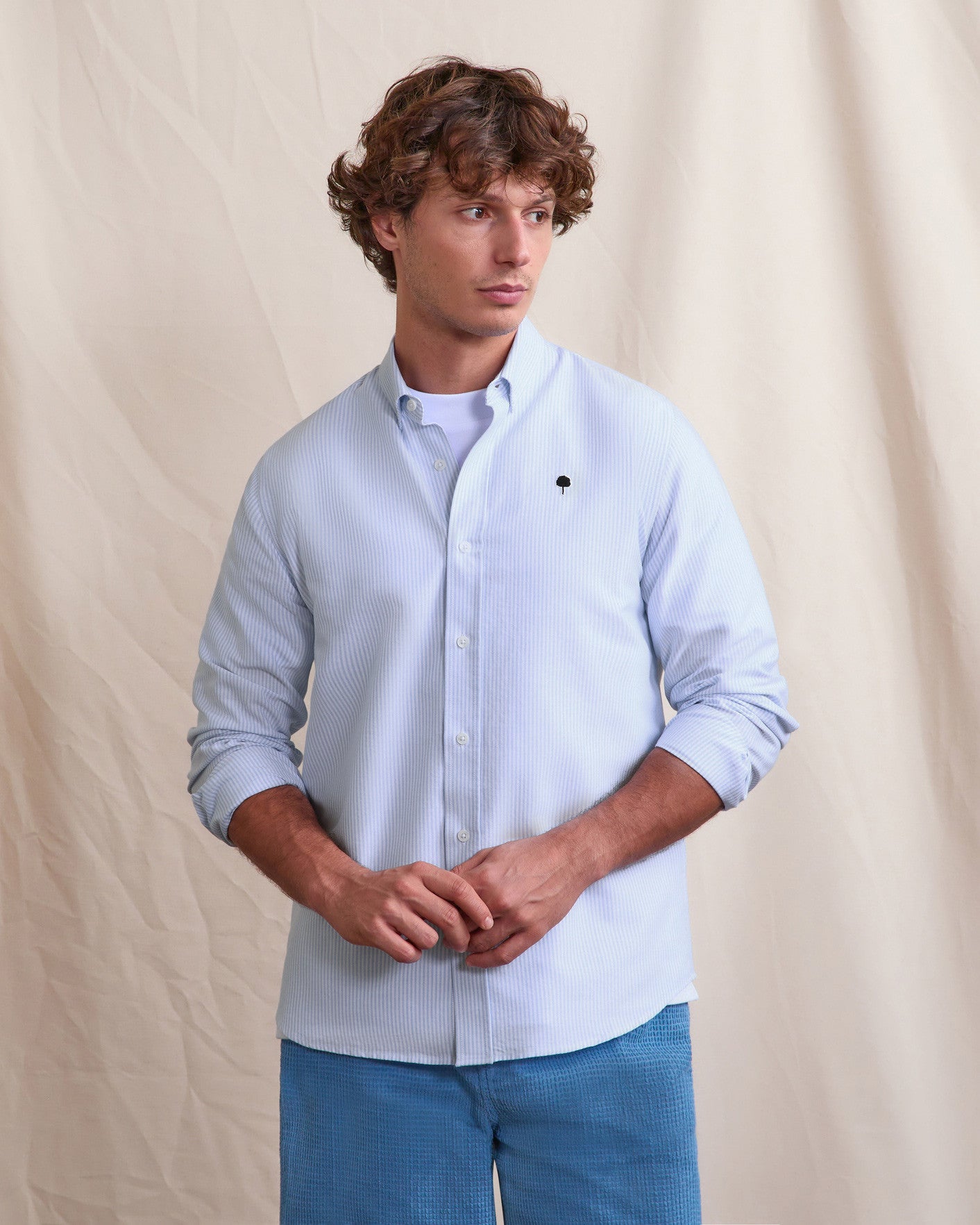 faguo-ivoy-chemise-ray-e-bleu-ciel-homme-coupe-droite image 1