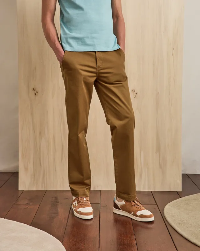 faguo-brix-regular-chino-homme-camel-coton image 1