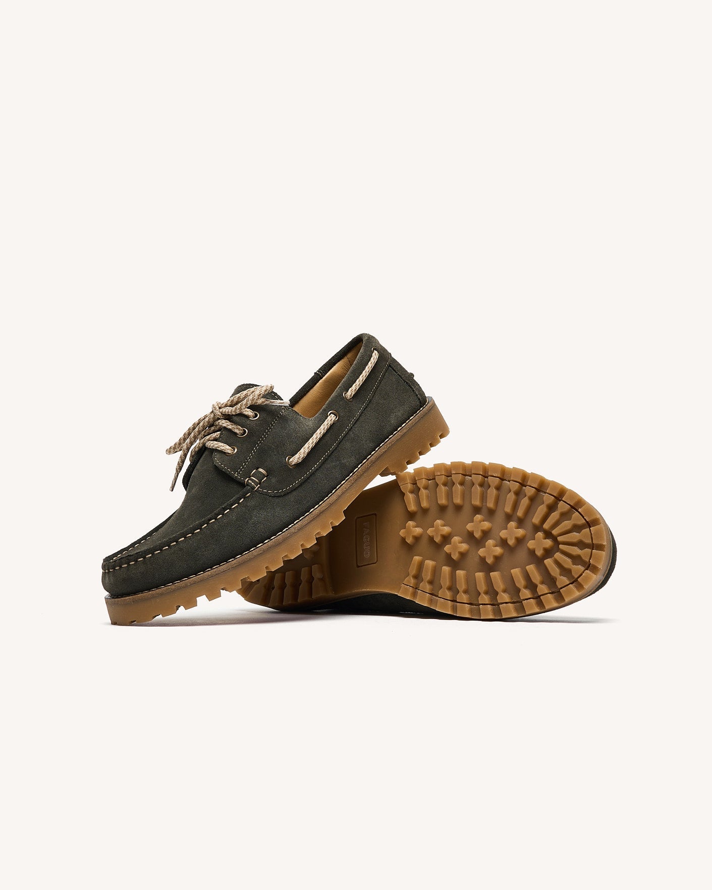 faguo-larch-chaussures-bateau-en-cuir-kaki image 3