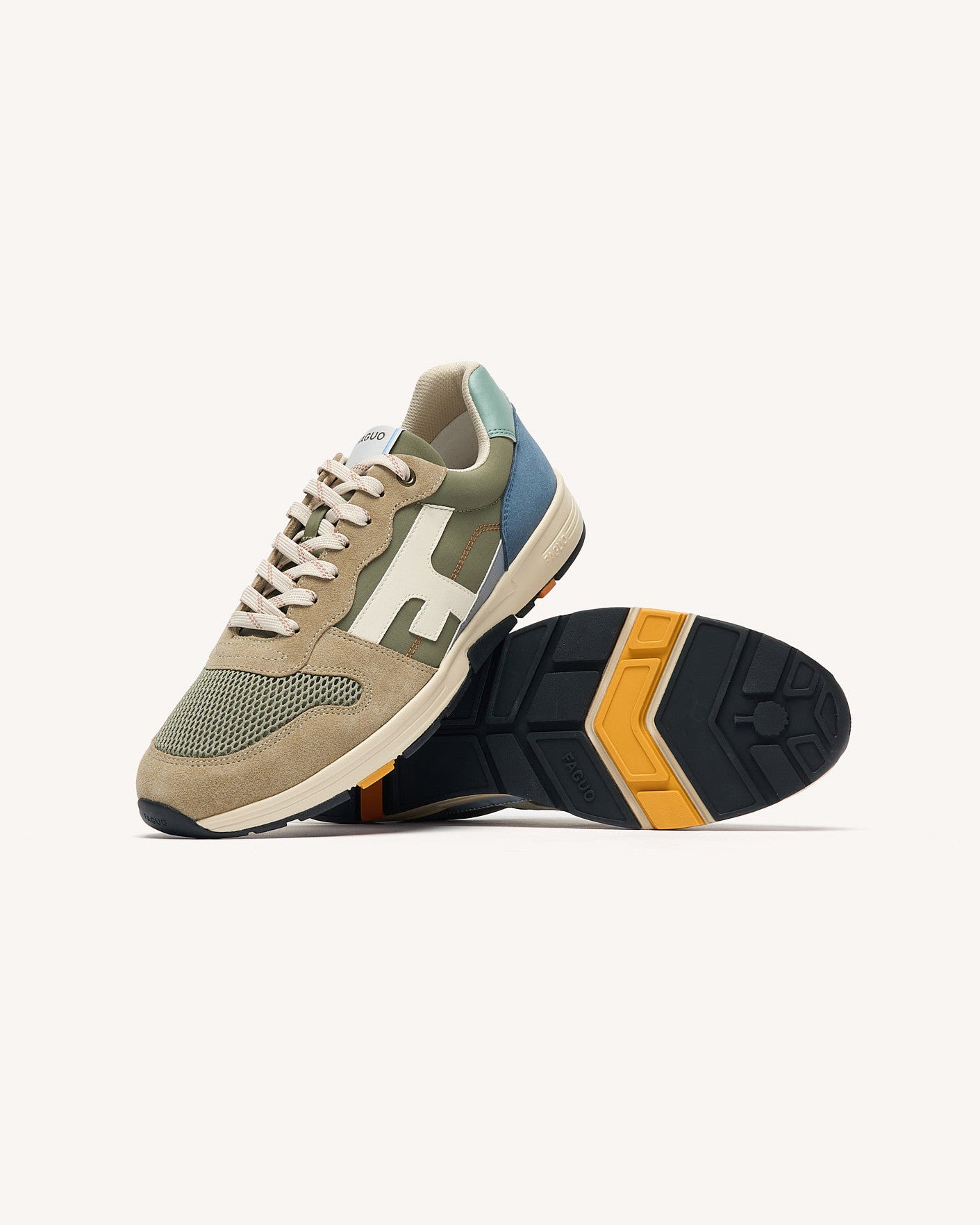 faguo-olive-sneakers-homme-kaki-et-bleu-semelle-flexway image 8